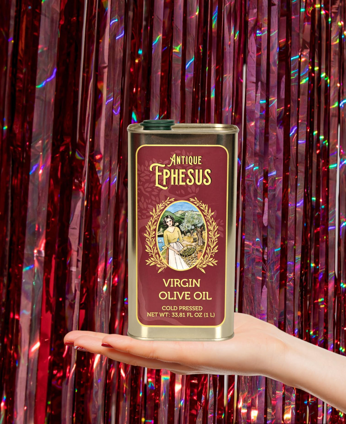 Cold Pressed Virgin Olive Oil 1 L - 33.81 Fluid Ounce, Antique Ephesus, Mediterranean Region of Ayvalik Turkey