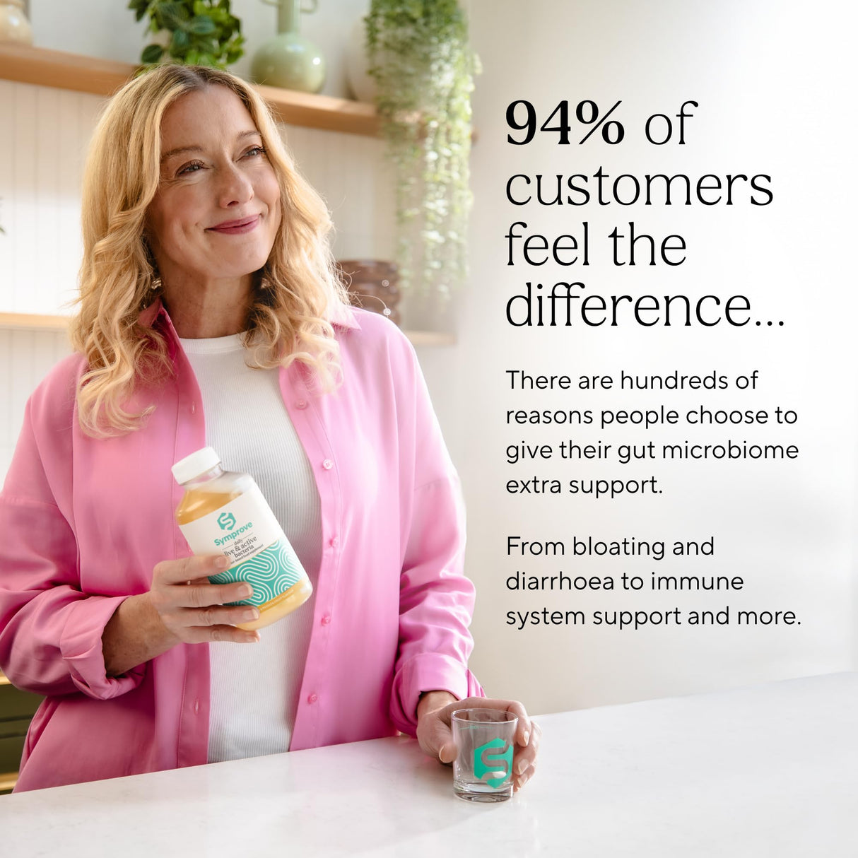 Symprove Symprove Original 4-Week Pack | Daily Essential Gut Health Supplement | Probiotic Drink with Live Bacteria, Vegan | 4x500ml