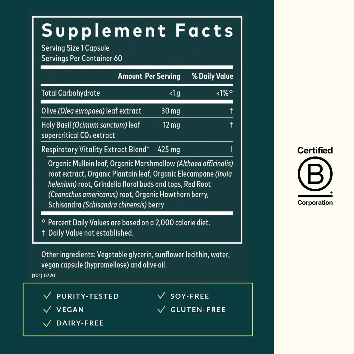 Gaia Herbs Mighty Lungs - Lung Support Supplement to Help Maintain Overall Lung & Respiratory Health* - With Mullein, Plantain, Schisandra & Elecampane - 60 Vegan Liquid Phyto-Capsules (30-Day Supply)