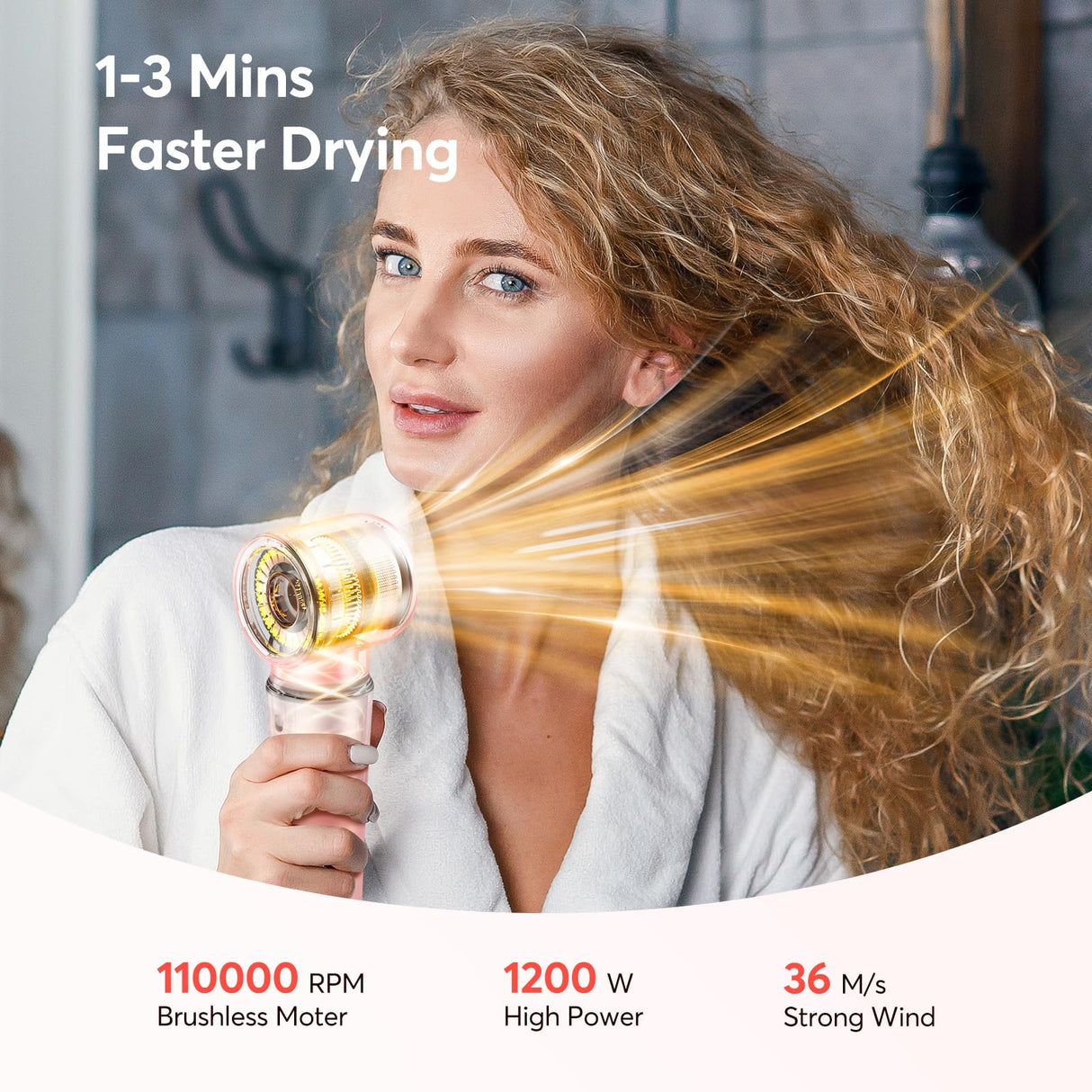 5 in 1 Hair Styler - Professional High Speed Hot Air Styler, Frizz-Free Hair Dryer Brush, No Heat Damage Air Styler Wrap - Hair Dryer, Curl, Volumize, Straighten,Gifts for Women, Travel