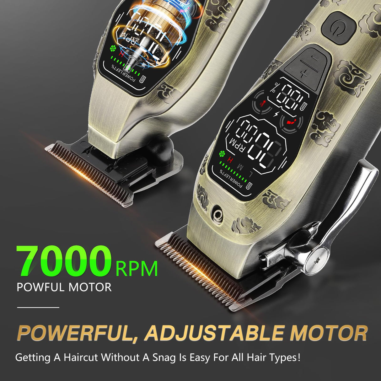 Bomxin Professional Hair Clippers for Men,3 in 1 T-Blade Barber Clippers and Trimmer Set,Mens Cordless Hair Clippers for Hair Cutting Kit,Trimmers for Barbers, Beard Trimmer for Men