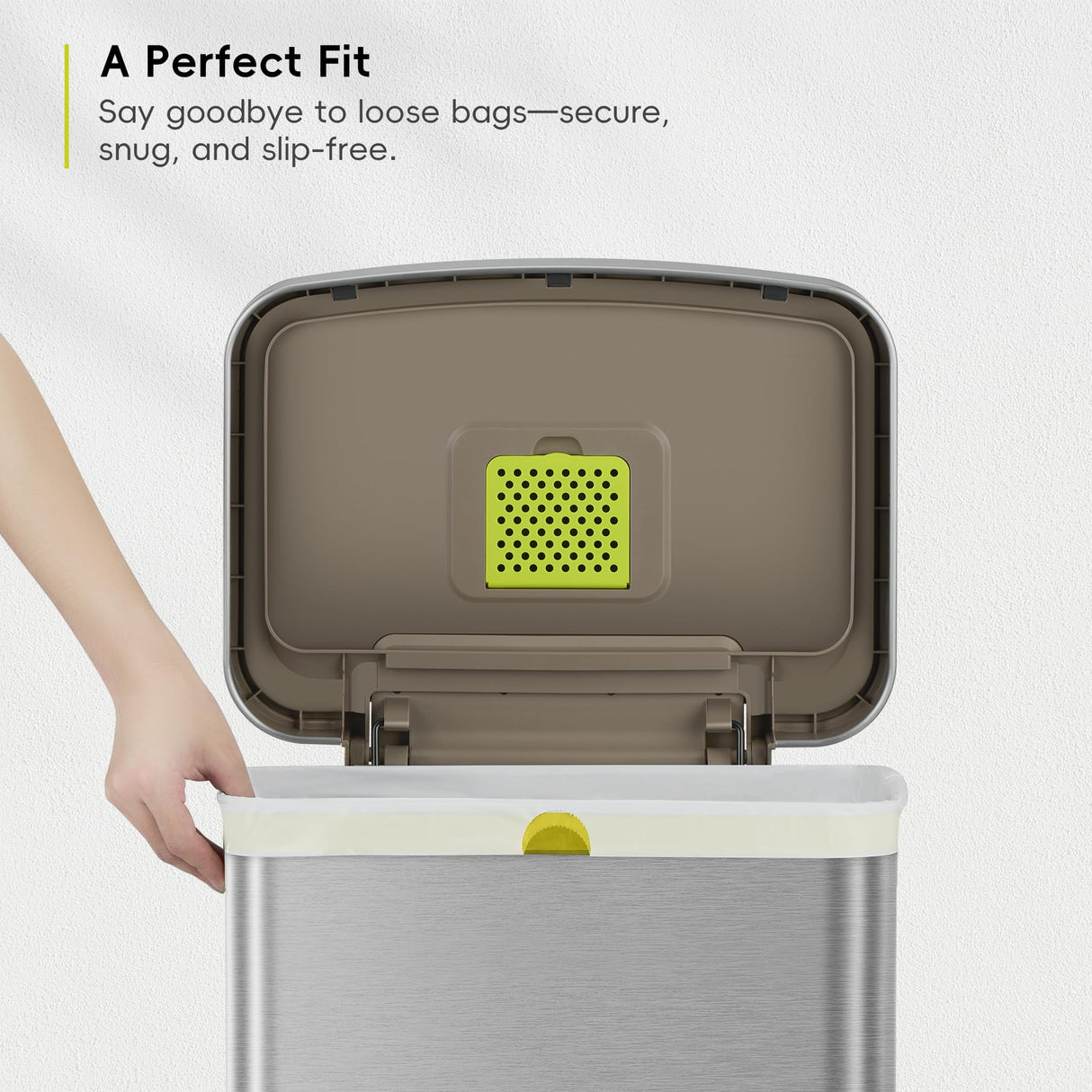 EKO 21 Gallon / 80 Liter Drawstring Trash Bags, Extra-Strong Garbage Bags, Fresh Floral Scent with Continuous Odor Control, 60 Count Easy-Dispense Roll for Kitchen and Household Use, Code G, White