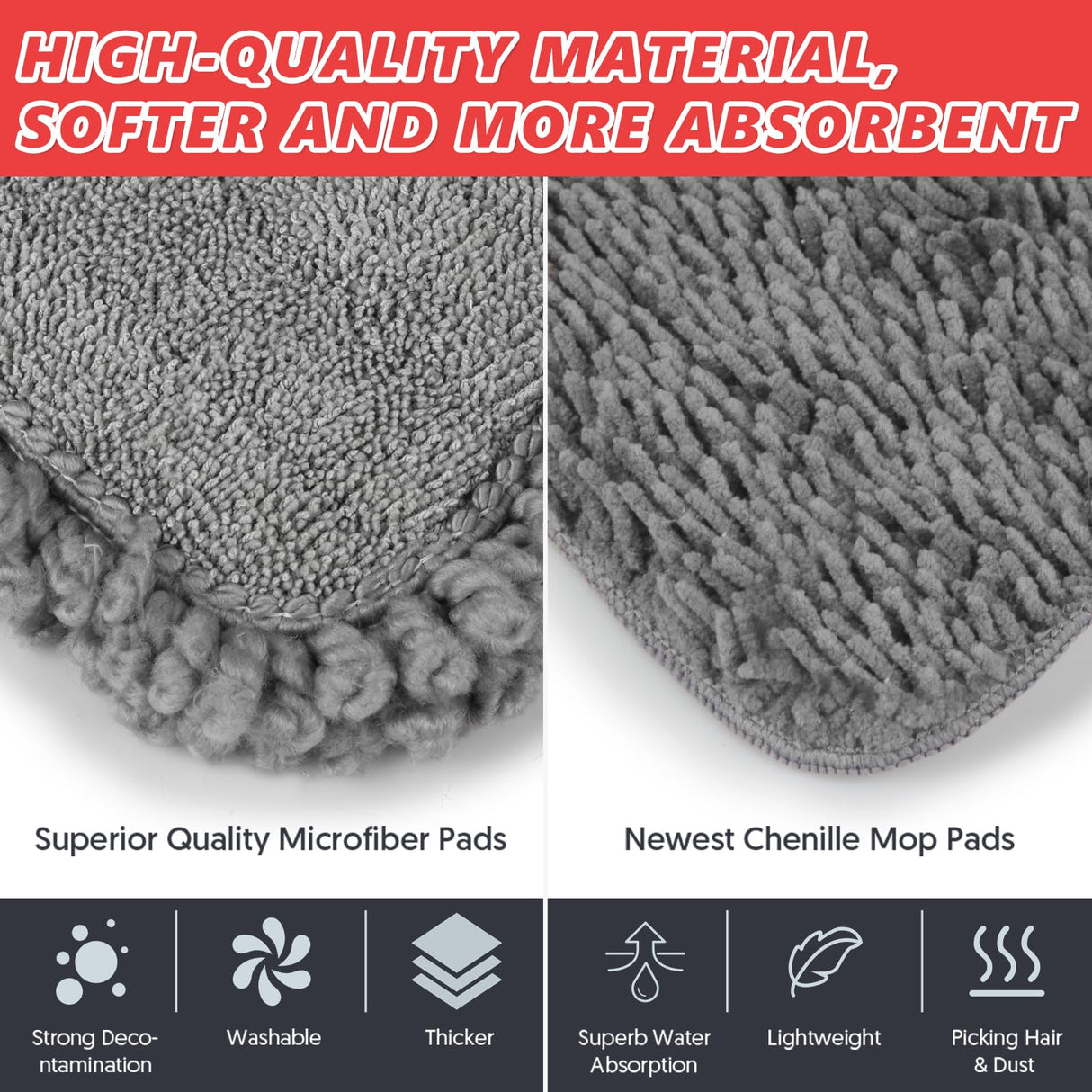 HOMTOYOU Dust Mop for Hardwood Floors: Microfiber Spray Mop for Cleaning
