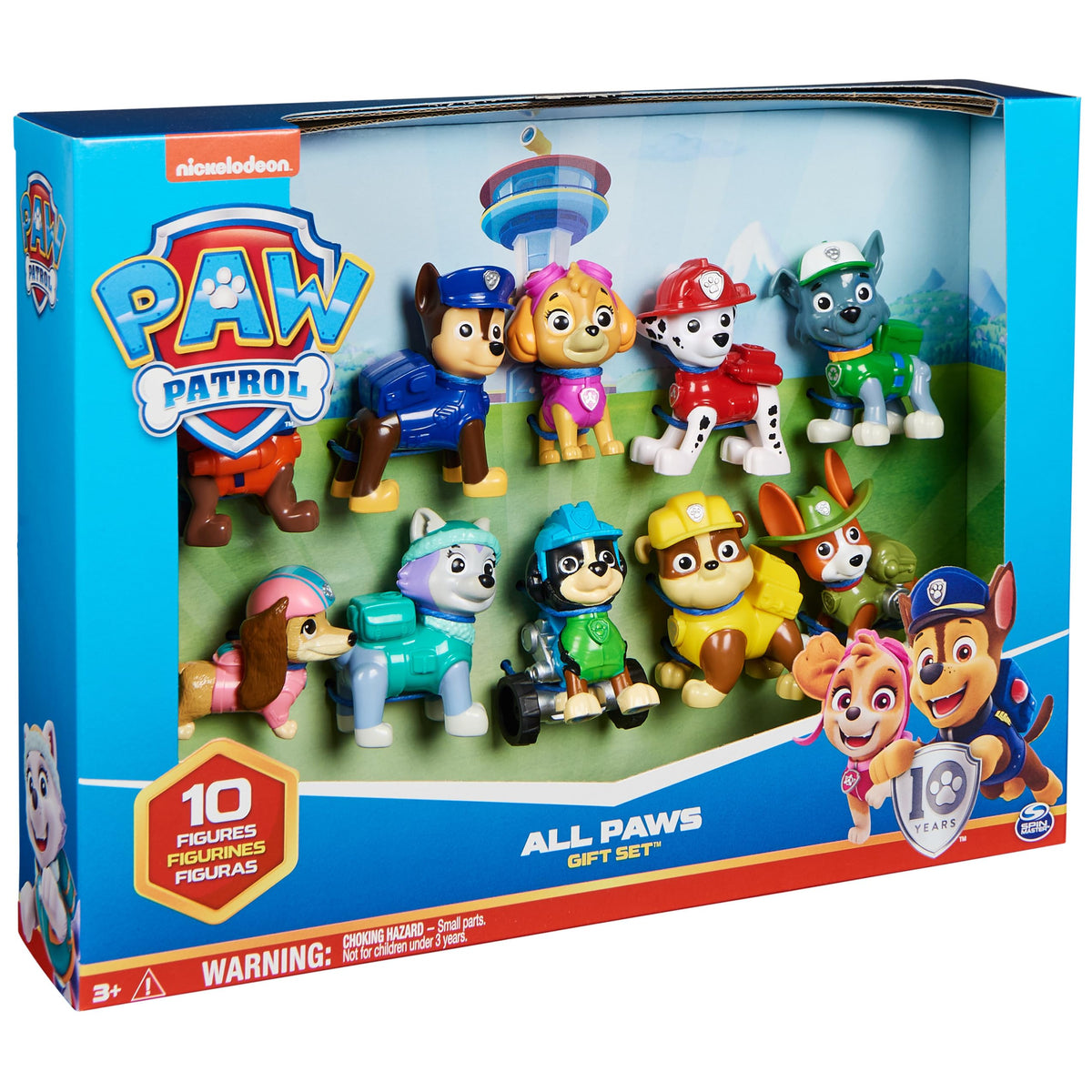 Paw Patrol 10th Anniversary All Paws On Deck 10 Figure Gift Pack