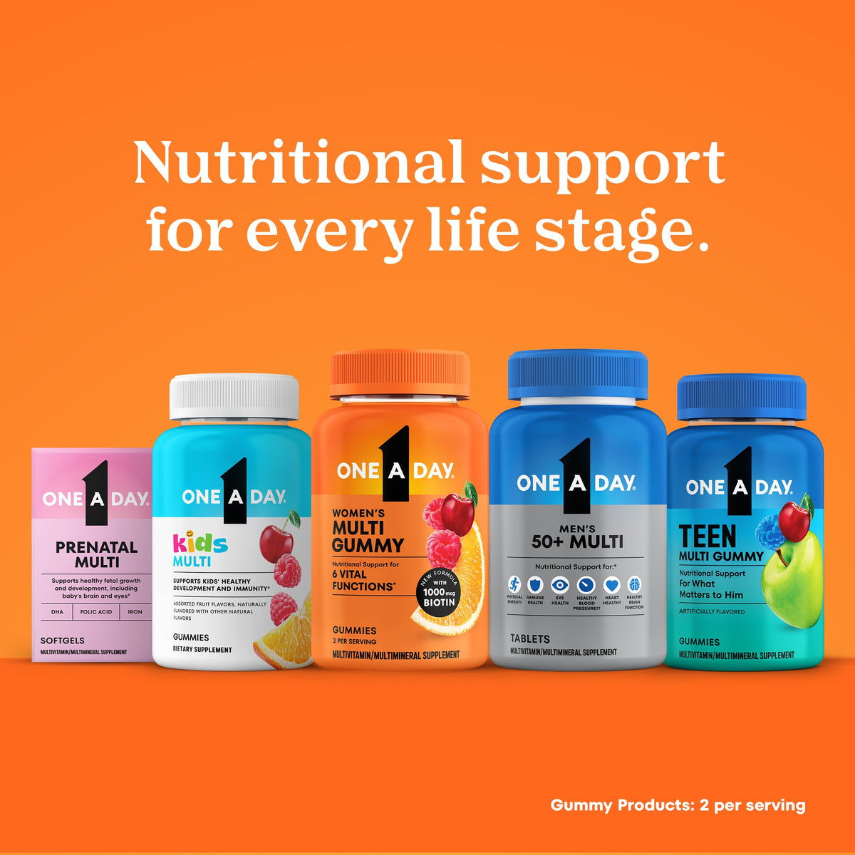 One A Day Multivitamin for Women 50 and Over Tablets, Womens Multivitamin 50 Plus with Vitamins D, C, E, Zinc & Biotin, Daily Vitamins for Woman 50+, 200 Ct (Packaging May Vary)