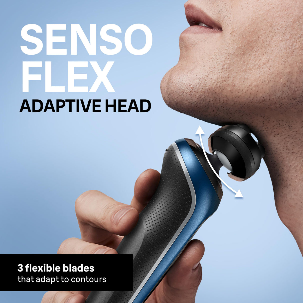 Braun Electric Shaver for Men, Series 6 6177cc, Wet & Dry Shave, Turbo & Gentle Shaving Modes, Foil Shaver, Blue