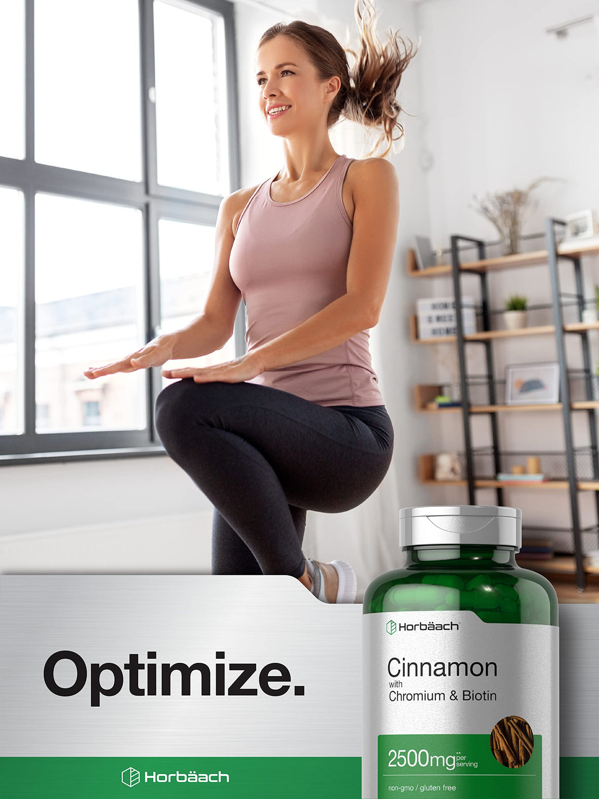 Horbäach Cinnamon with Chromium & Biotin | 250 Capsules | Herb Extract Supplement | Vegetarian, Non-GMO, Gluten Free Extract Supplement