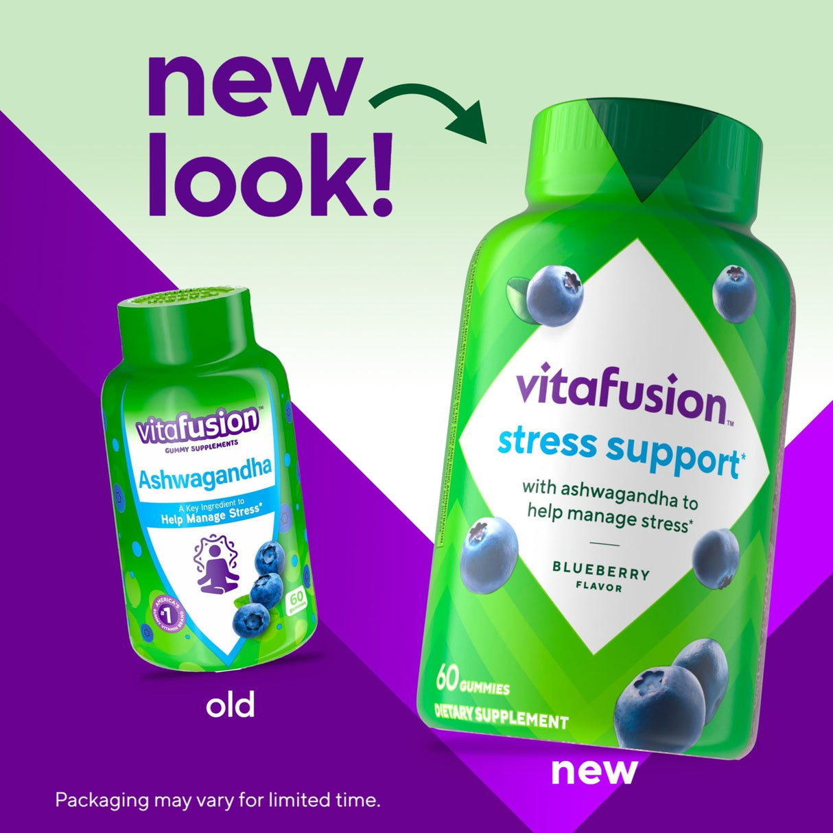 Vitafusion Ashwagandha Gummies –Clinically Shown Adaptogen Sensoril Ashwagandha 125mg Per Serving – Help Manage Stress – Chewable Gummy Vitamins/ Alternative to Liquid Capsules Drops Powder, 60 Count