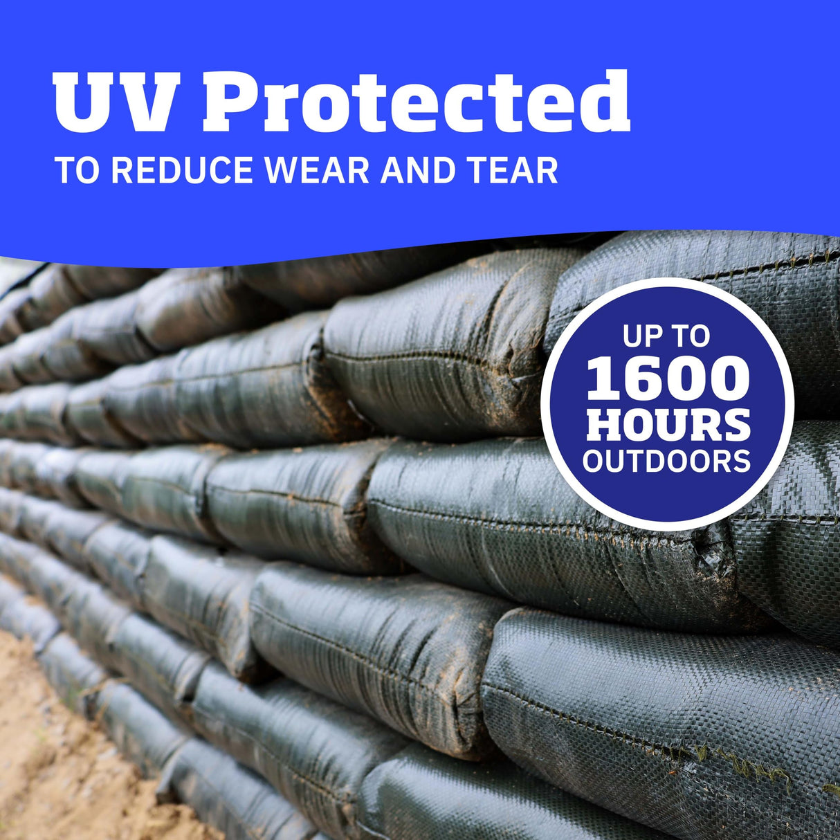 DURASACK Heavy Duty Sand Bags with Tie Strings Empty Woven Polypropylene Sand-Bags for Flood Control with 1600 Hours of UV Protection, 50 lbs Capacity, 14x26 inches, Green, Pack of 100