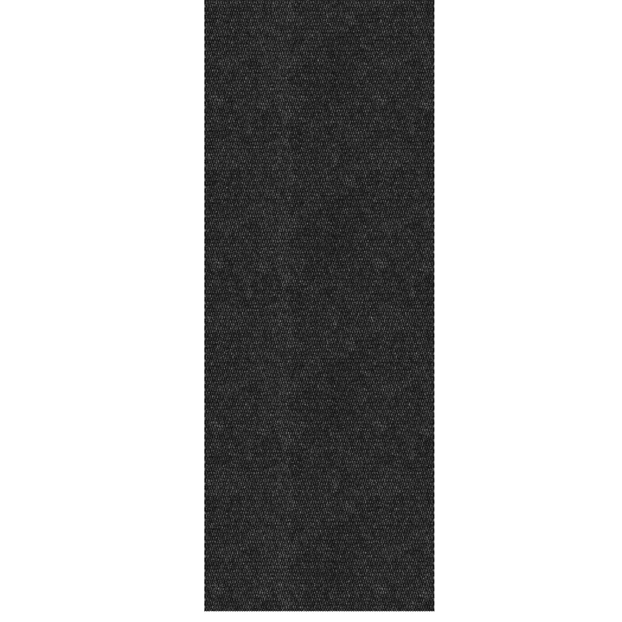 Ottomanson Commercial Scrape Rib Entry Mat – Heavy Duty Ribbed Floor Mat for High Traffic – Non Slip Rubber Back, Waterproof – Indoor Outdoor Use for Offices, Schools, Lobbies, 2'7" x 9', Black