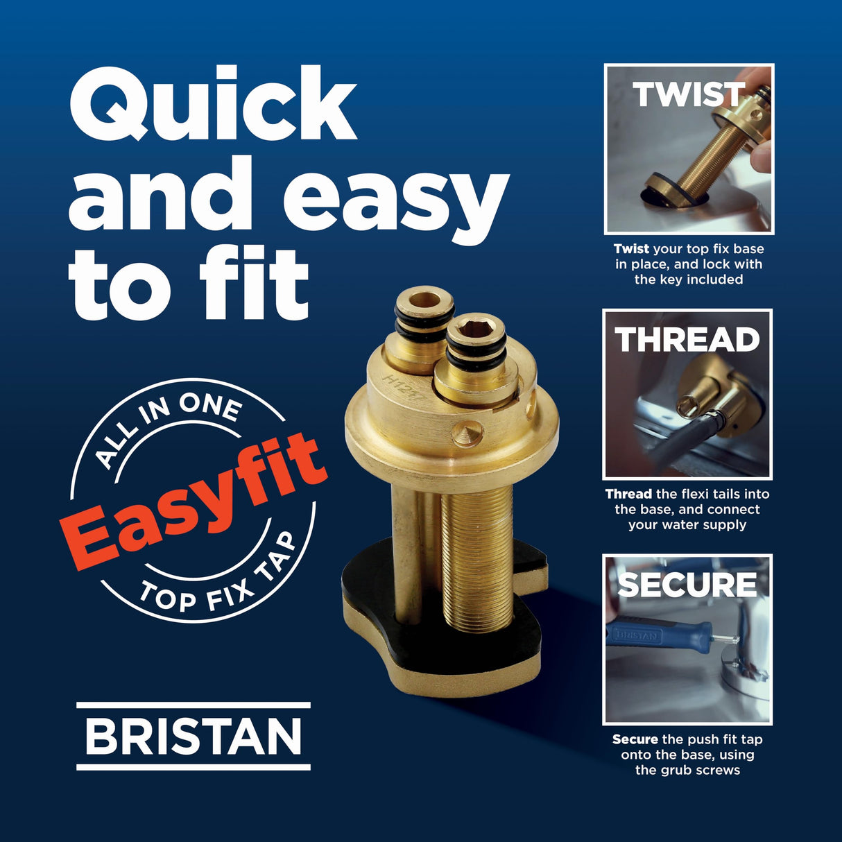 Bristan Echo Easy Fit Kitchen Sink Lever Handles Tall Swivel Spout Mixer Tap Faucet Chrome Plated (EC SNK EF C)