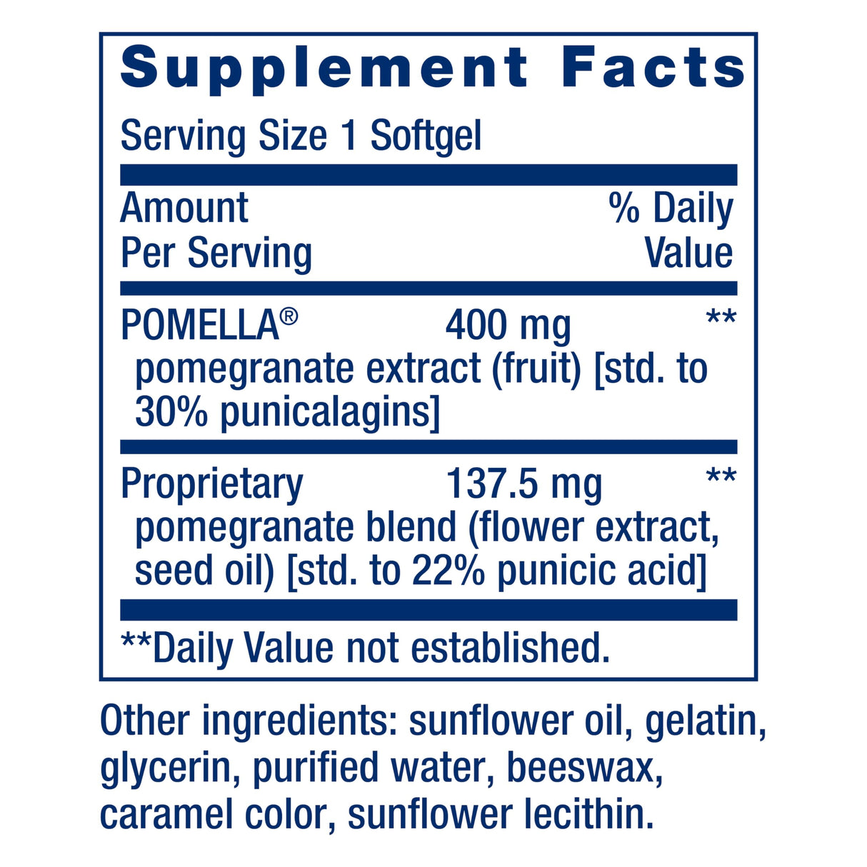 Life Extension Pomegranate Complete, Fruit Extract, Flower, Seed Oil Extract, Cardiovascular Health, antioxidant Support, superfood Supplement, Gluten Free, Non-GMO, 30 softgels
