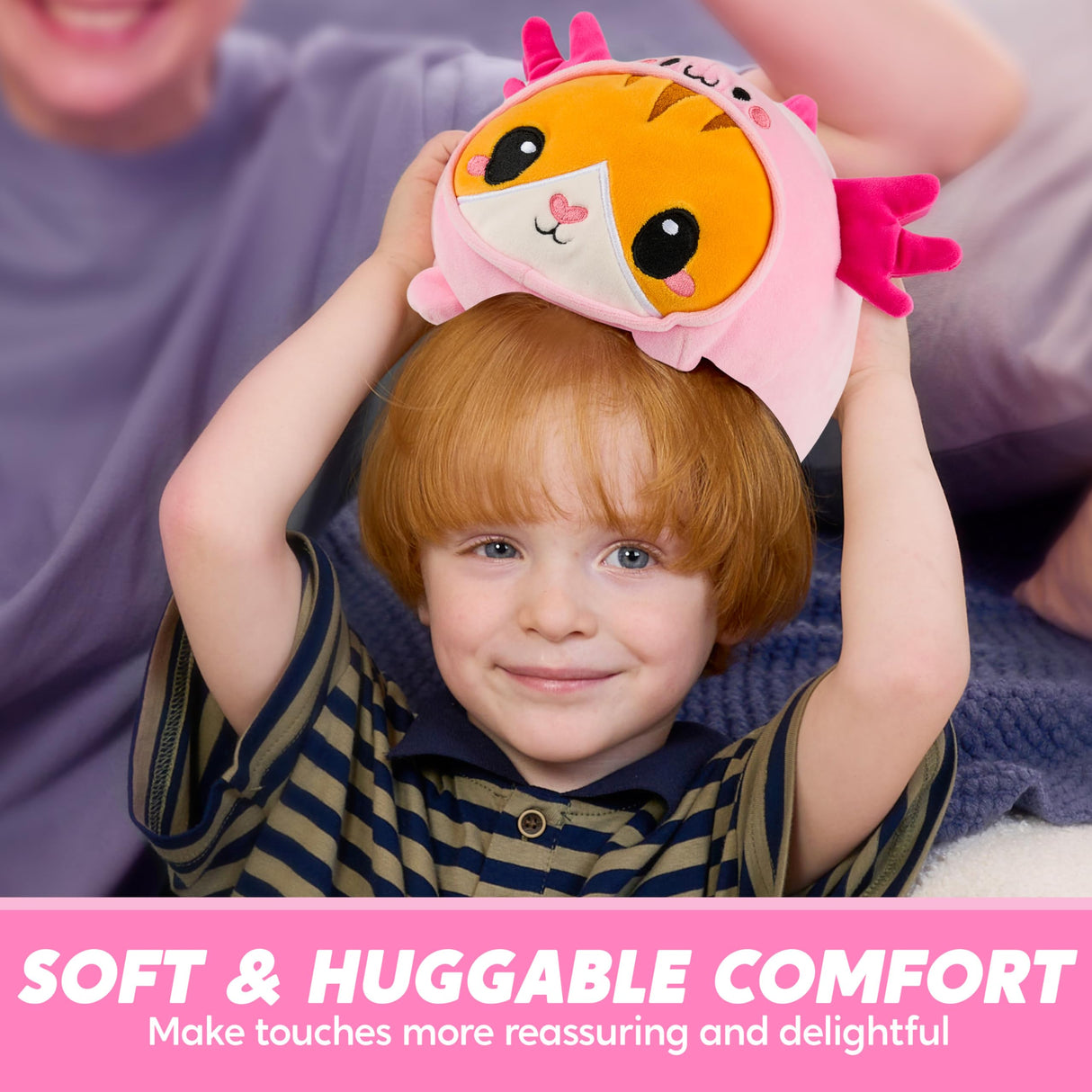 JOYIN Axolotl Plush Toy, Kawaii Axolotl Cat Plush Toy, 11" Soft Plushie, Cute Stuffed Animal Pillow for Kids and Adults, Birthday Gift for Boys and Girls Gift for Christmas