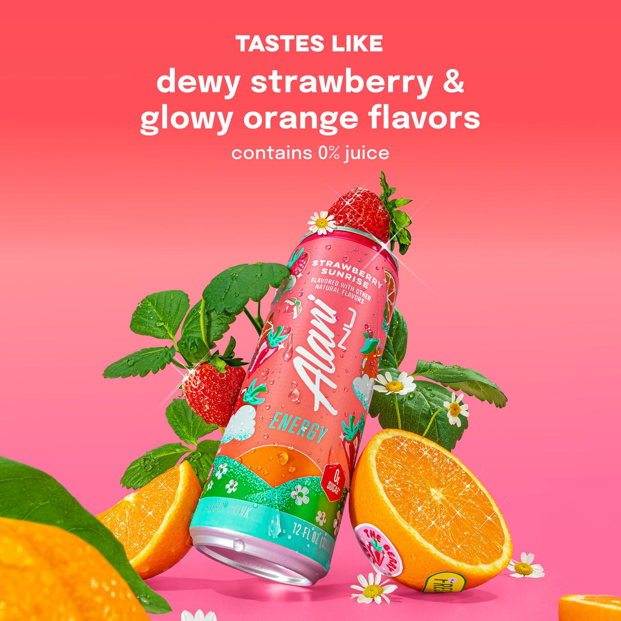 Alani Nu Strawberry Sunrise Sugar Free Energy Drink (Pack of 12)