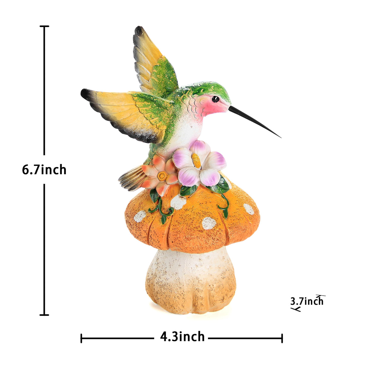 Smadeer Lifelike Hummingbird Sculpture Fairy Garden Accessories Yard Porch Patio Lawn Decor&Home Accents