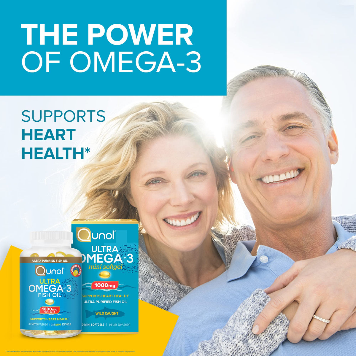Qunol Ultra Omega-3 Fish Oil Mini Softgels, 1000mg EPA + DHA, 180ct