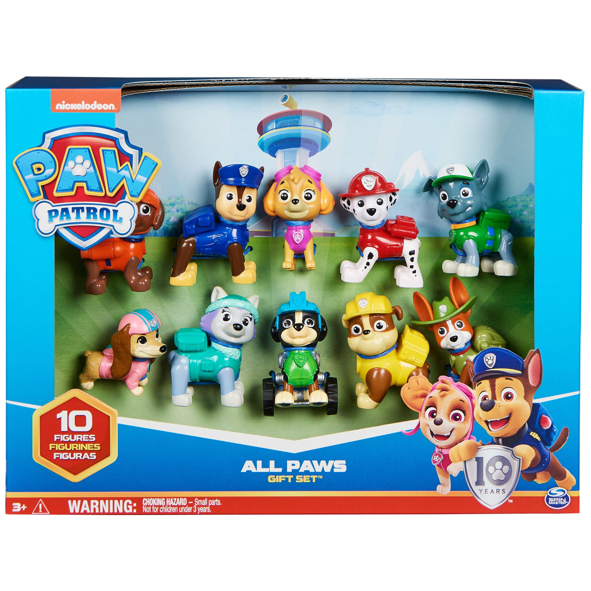 Paw Patrol 10th Anniversary All Paws On Deck 10 Figure Gift Pack