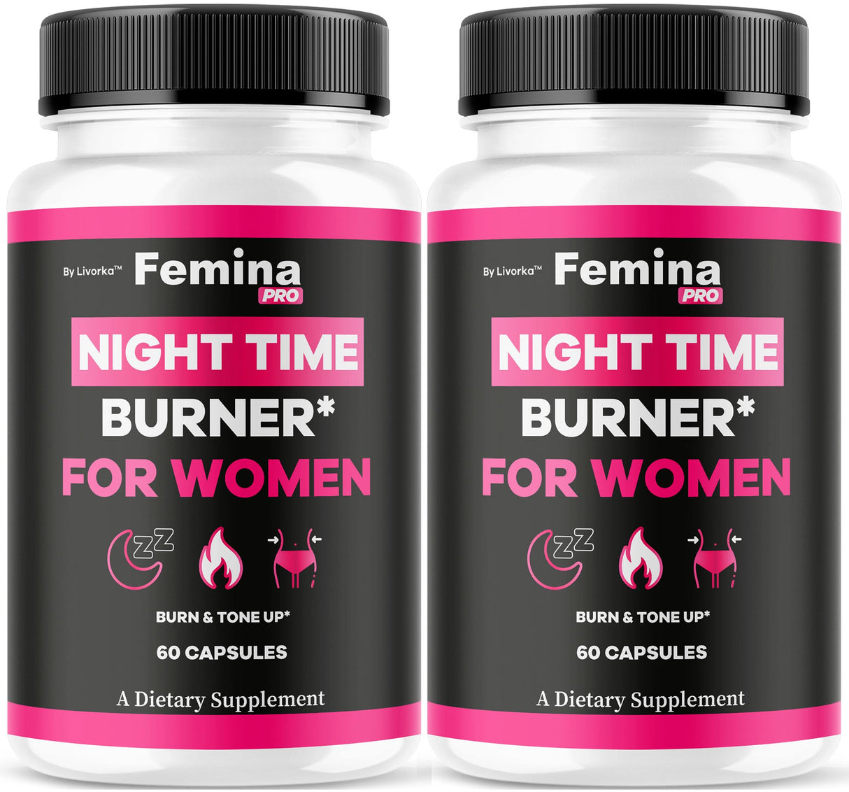 (2 Pack) FeminaPro Nighttime Advanced Formula - FeminaPro Night Time Maximum Strength Health & Wellness, FeminaPro Night Time Capsules for Women, Premium Support Supplement, 120 Capsules for 2 Months