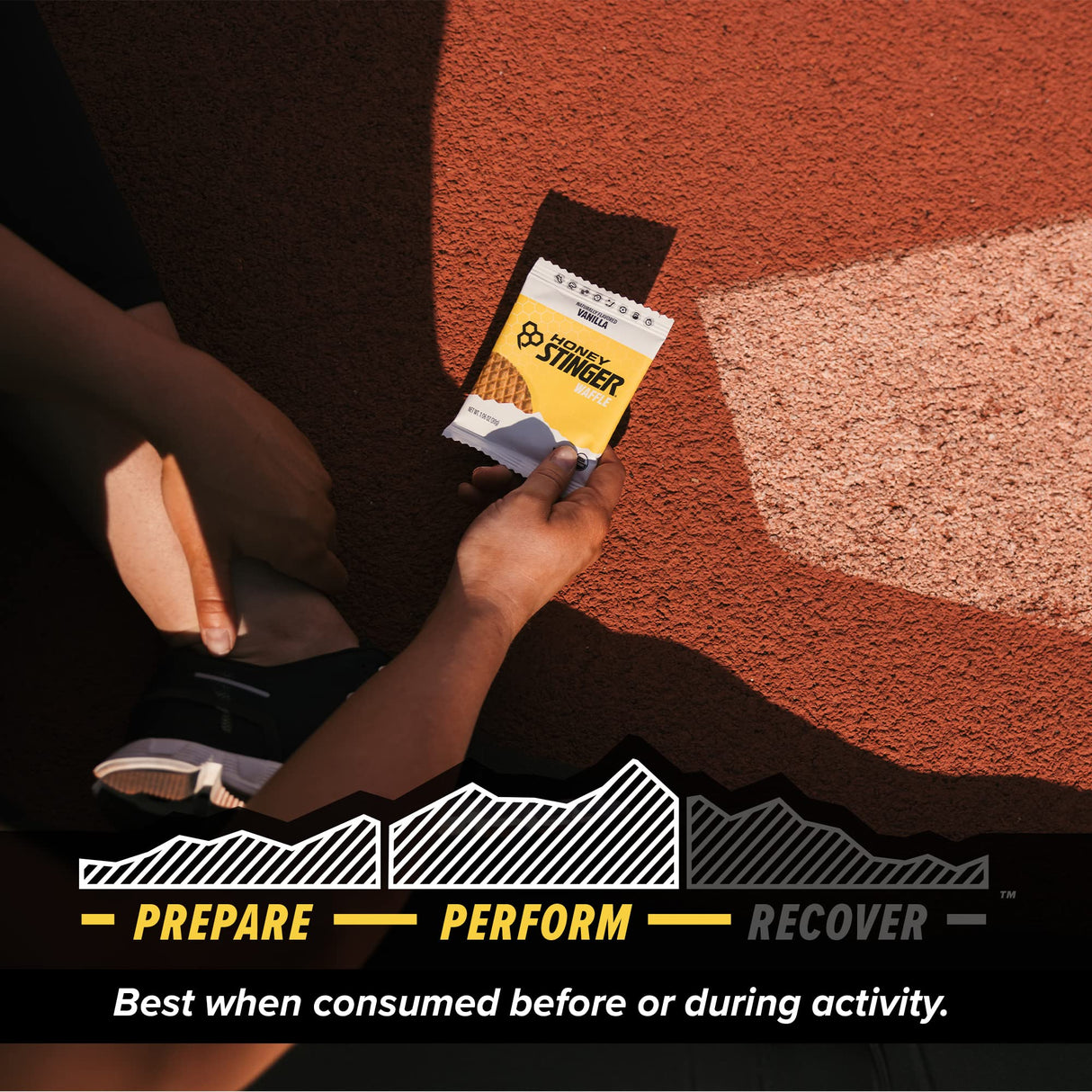 Honey Stinger Organic Vanilla Waffle, Energy Stroopwafel for Exercise, Endurance and Performance, Sports Nutrition for Home & Gym, Pre and Post Workout, Box of 16 Waffles, 16.96 Ounce