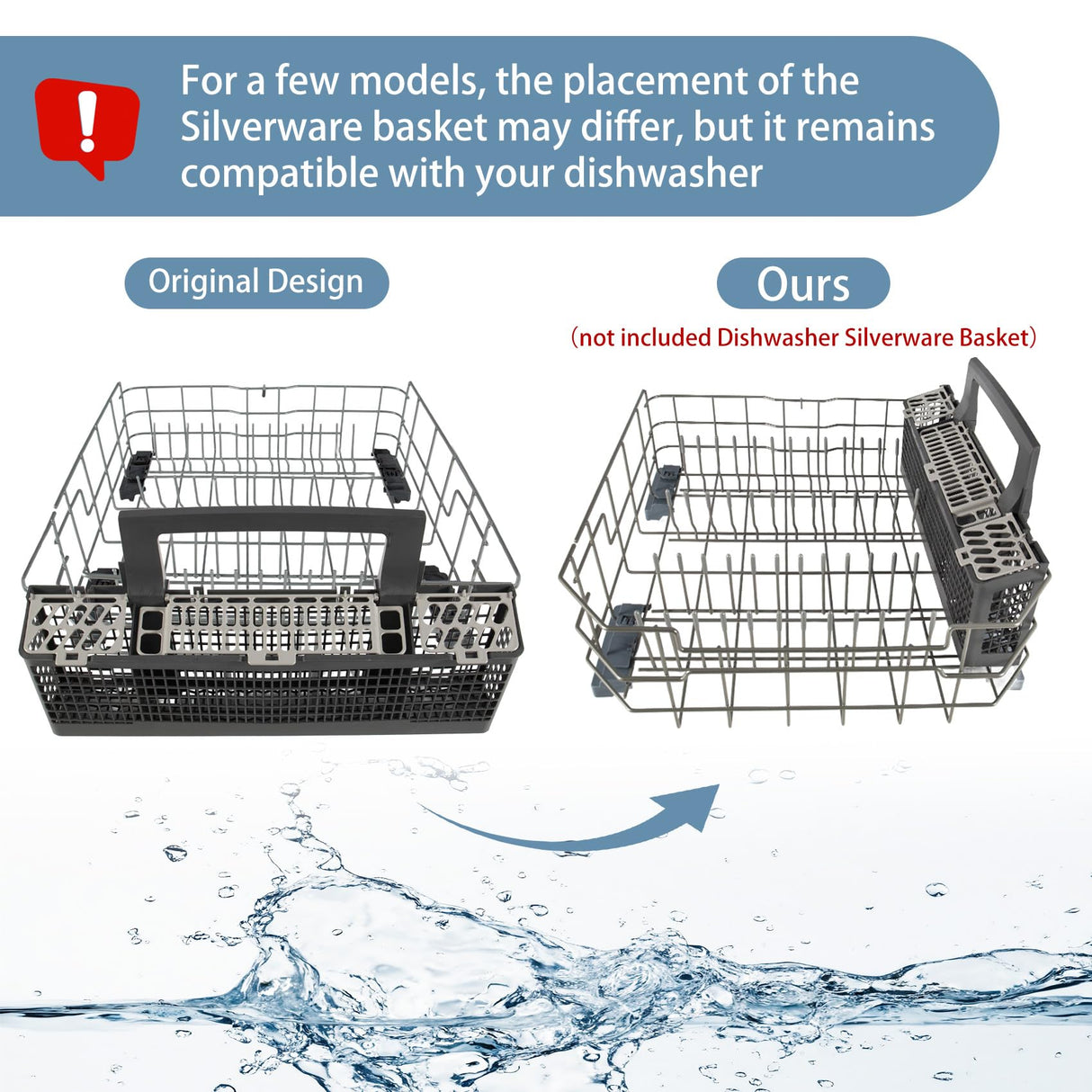 WD28X26099 WD28X34744 Dishwasher Lower Rack Compatible with GE Dishwashers - Replaces WD28X24396,WD28X22659,WD28X28918. Fits Models GDF510PSR3SS, GDF510PSM0SS, GDF510PSMOSS, GDF535PSR0SS, GDF510PSR6SS