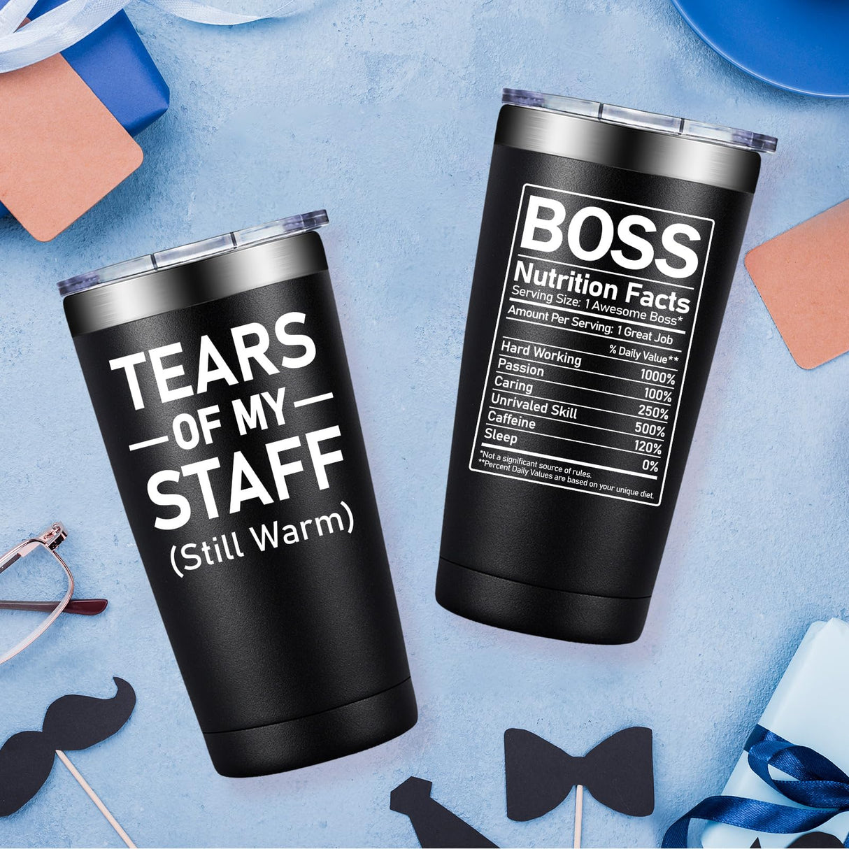 DOEARTE Boss Gifts for Men - Boss Day Gifts - Christmas, Appreciation, Retirement Gift for Bosses, Employees, Leader - 20oz Bosses Tumbler