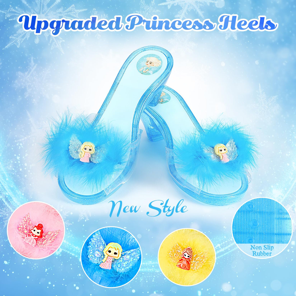 Mastom Princess Role Play Dress Up Shoes Set for Girls
