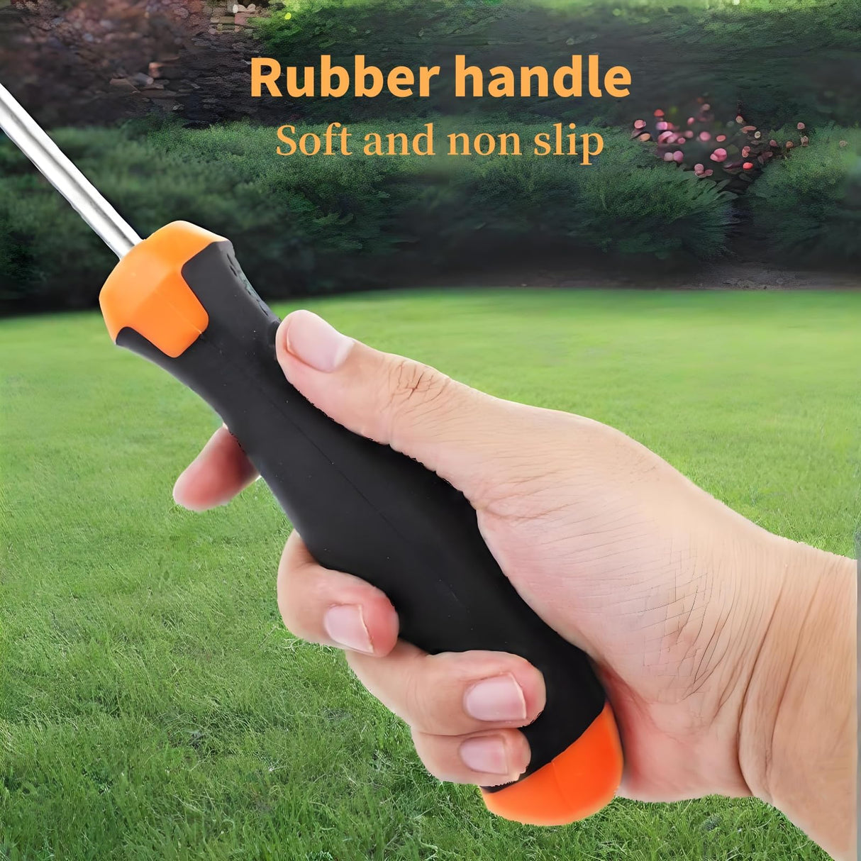 ANGKMA Weed Puller Tool, New Garden Weeder Tool Stainless Steel Hand Weeder Tool,4 Teethes Dual Purpose Weed Remover Tool Weeding Tools for Gardening(2PCS)