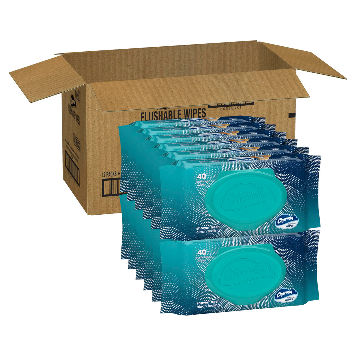 Charmin Flushable Wipes, 480 Total Wipes (12 Packs of 40)