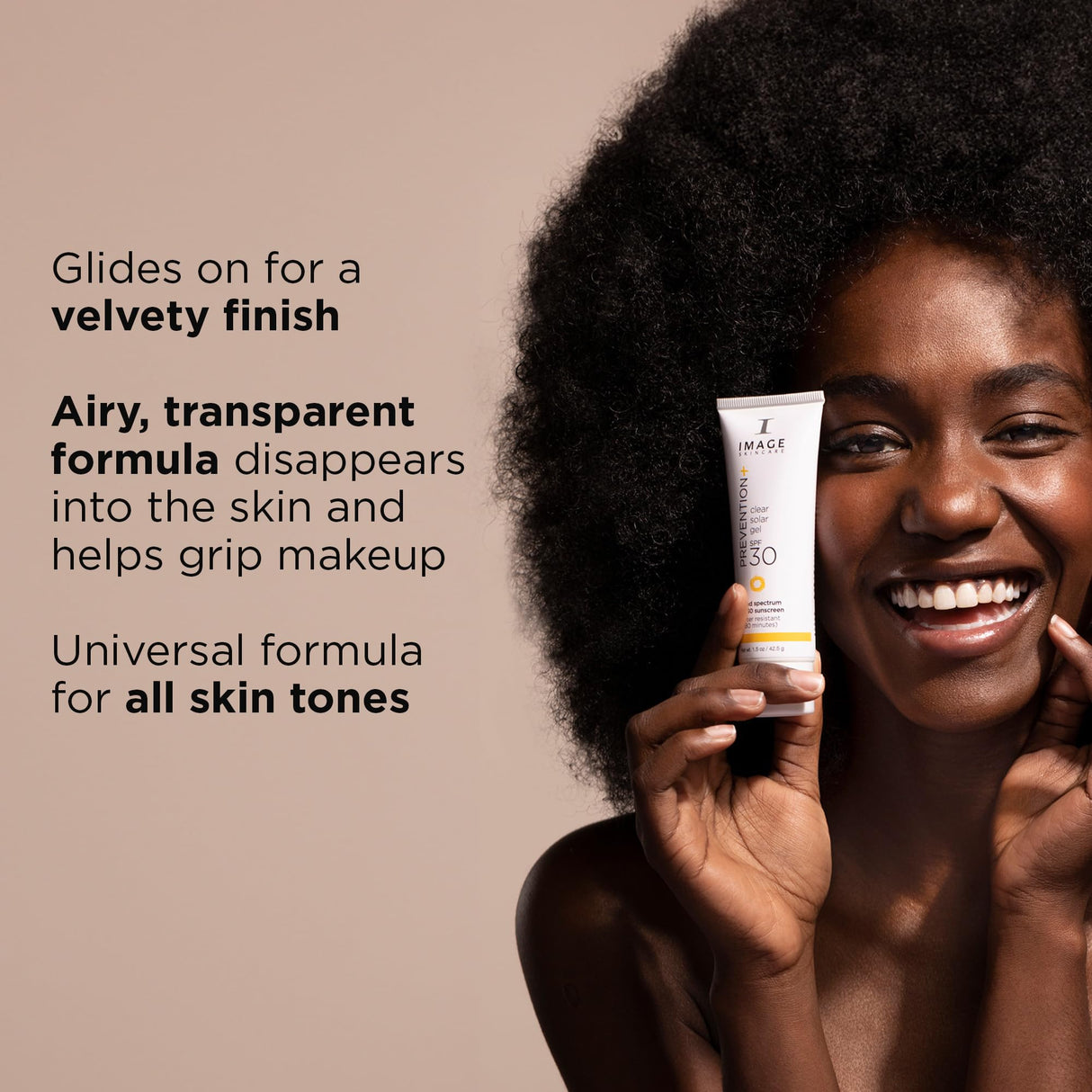 IMAGE Skincare, PREVENTION+ Clear Solar Gel SPF 30 Sunscreen, Broad Spectrum, Transparent Weightless Finish and No White Cast, Perfect Travel Size, 1.5 oz