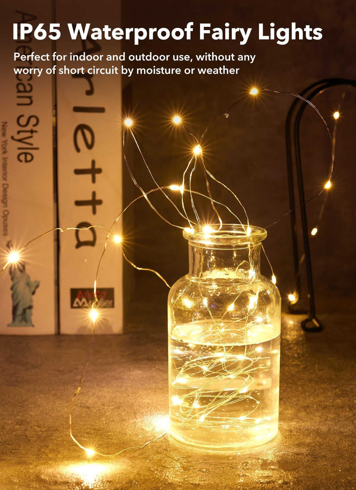 Brightown 24 Pack 7ft Battery Operated LED Fairy Lights for Xmas Decoration