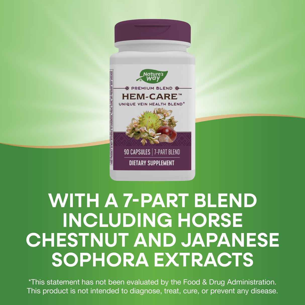 Nature's Way Premium Hem-Care, Unique Vein Health Blend*, 90 Capsules