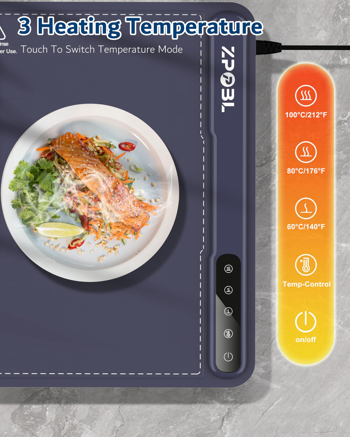Warming Mat for Food -Electric Food Warming Tray (24"x16"), Rapid Full-Surface Heating, Portable & Rollable Versatile Food Warmer for Countertop, Perfect for Gatherings, Parties &Everyday Use