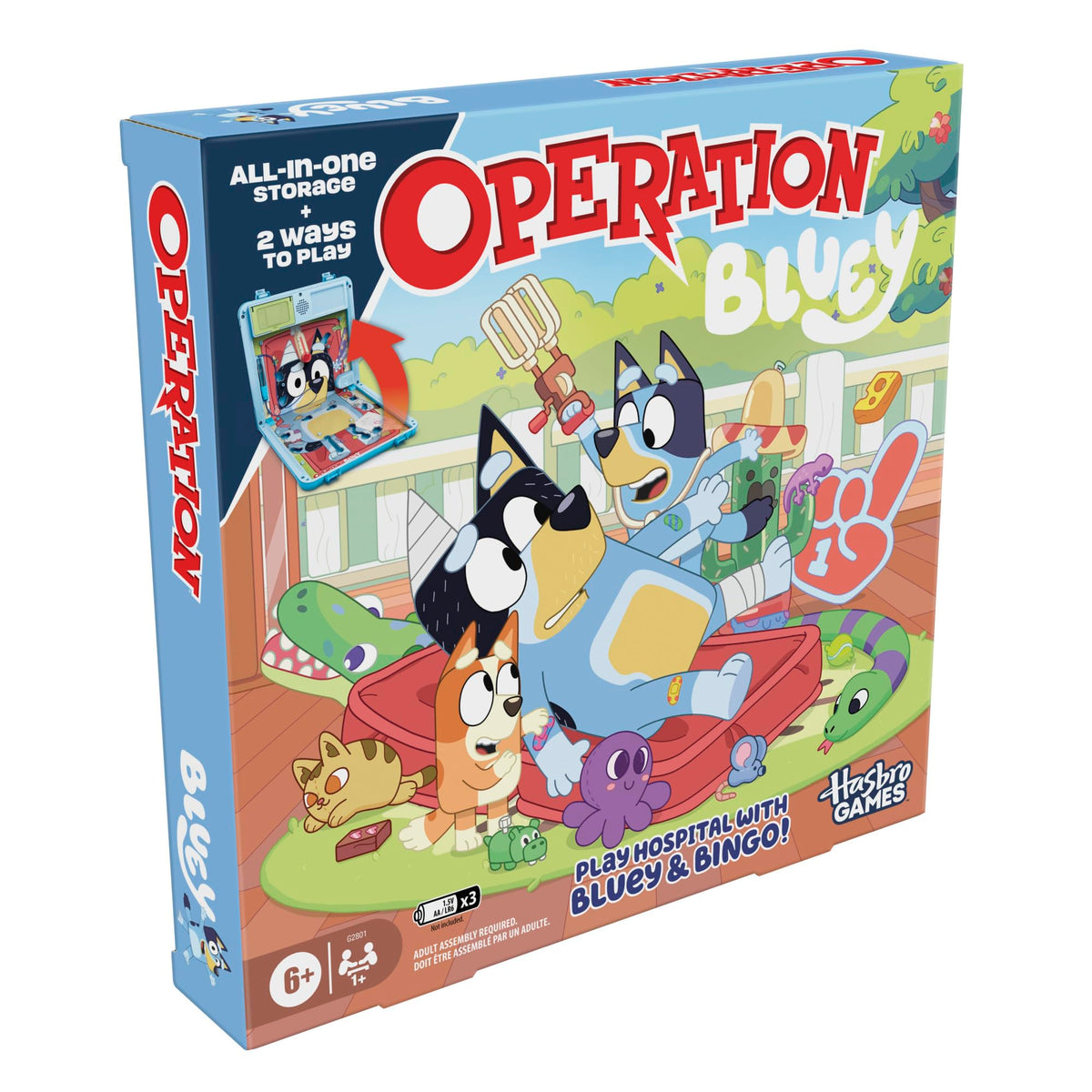 Operation Bluey Edition Board Game for Kids – Electronic Talking Game with All-in-1 Carrying Case – 2 Ways to Play – 1+ Players – 10 Mins. – Ages 6+ (Amazon Exclusive)