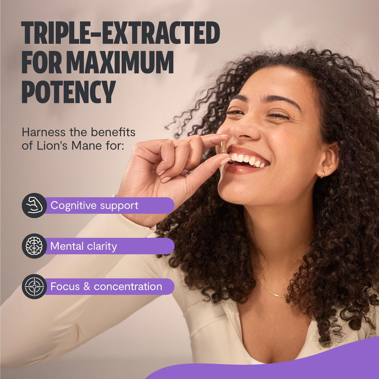 FreshCap Mushrooms Lions Mane Supplement Capsules 14,000mg - Lion's Mane, High Potency Extract, 14:1 Organic Mushroom Supplement, Ayurveda Focus Made in USA (120 Capsules)