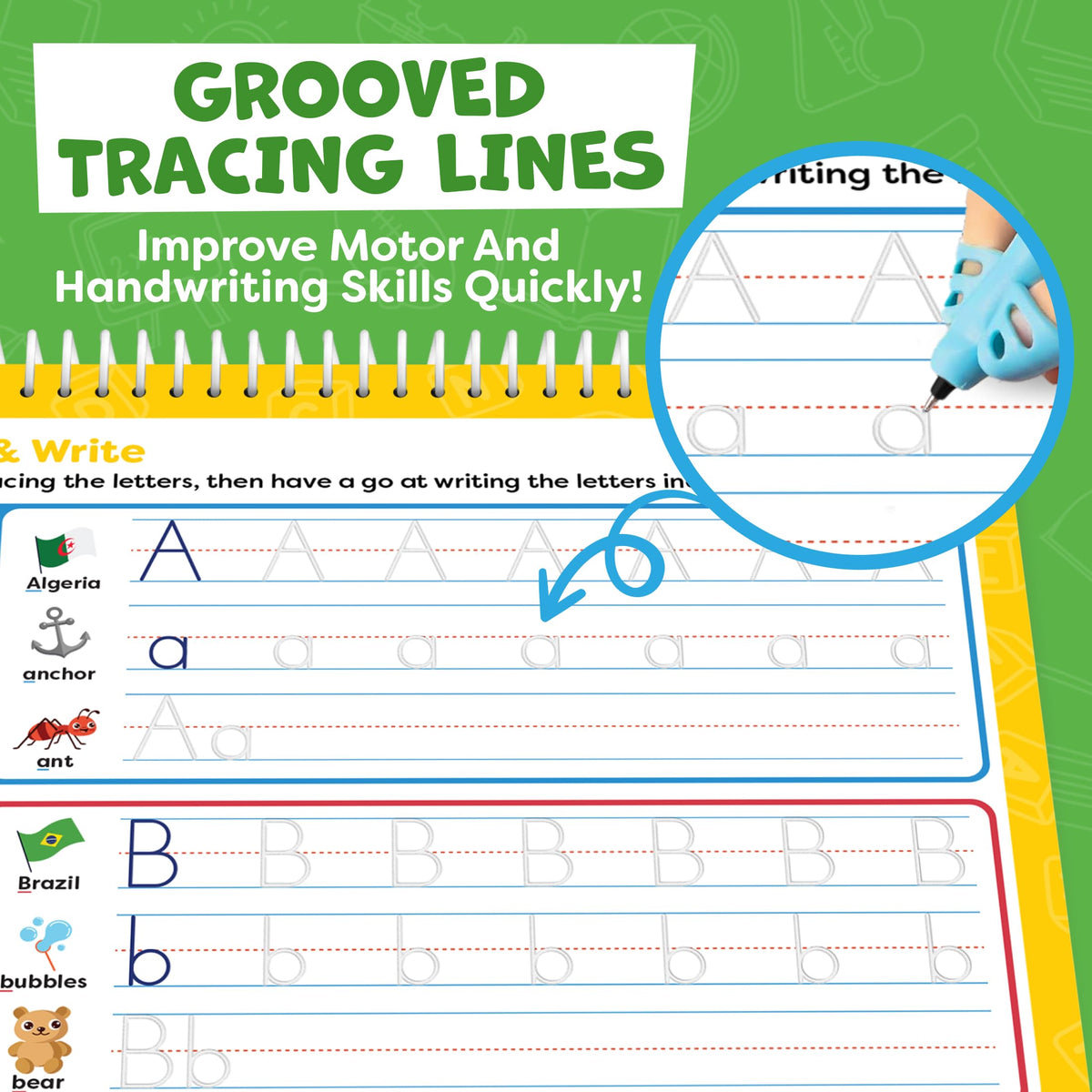 Magic Grooved Writing Practice Books & Kindergarten Workbooks Ages 3-7