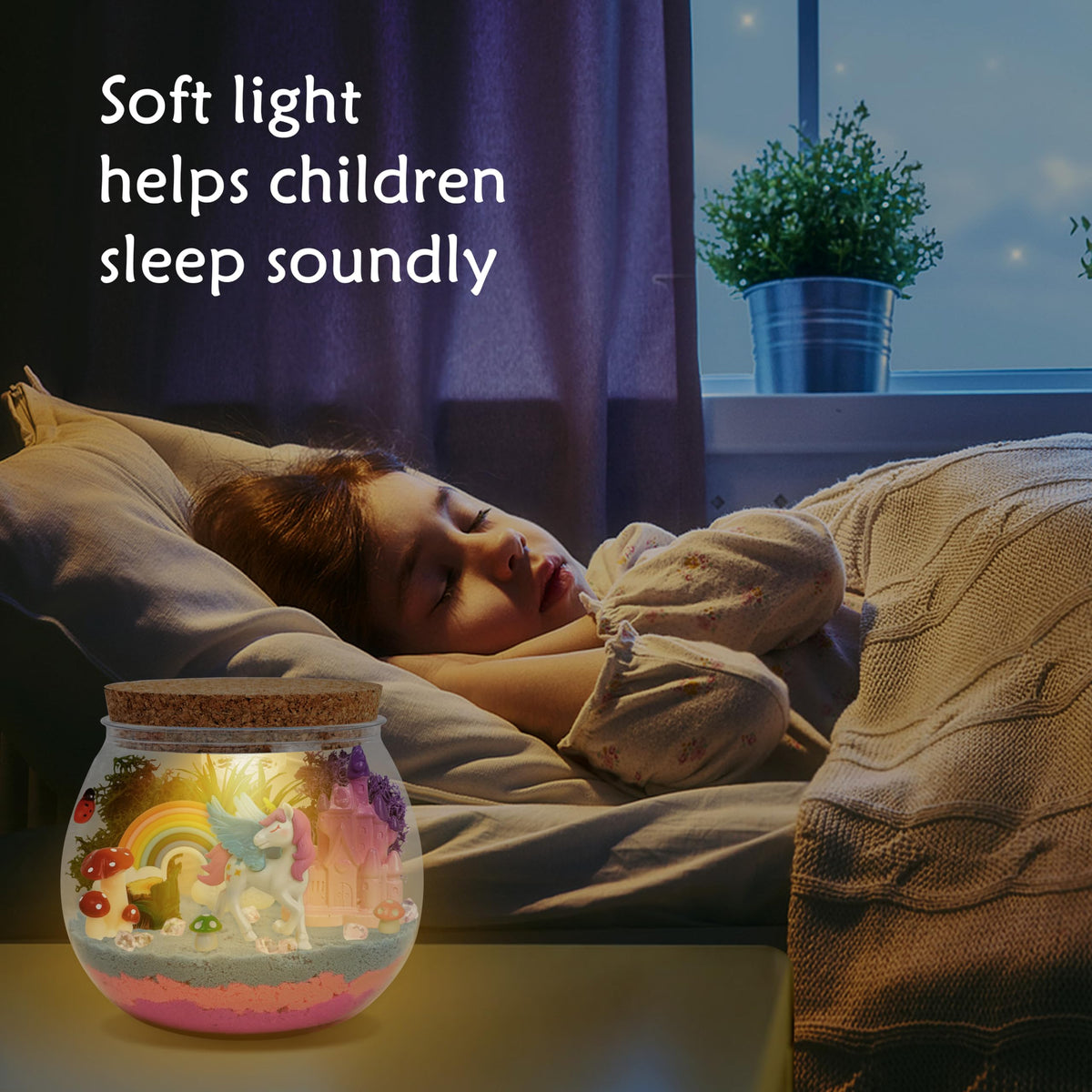 Light-Up Unicorn Terrarium Kit for Kids,DIY Arts and Crafts Kit, Terrarium Gifts Creative Arts & Crafts Activity Set,Birthday for Girls Ages 5 6 7 8 9 10 11 12 Year Old