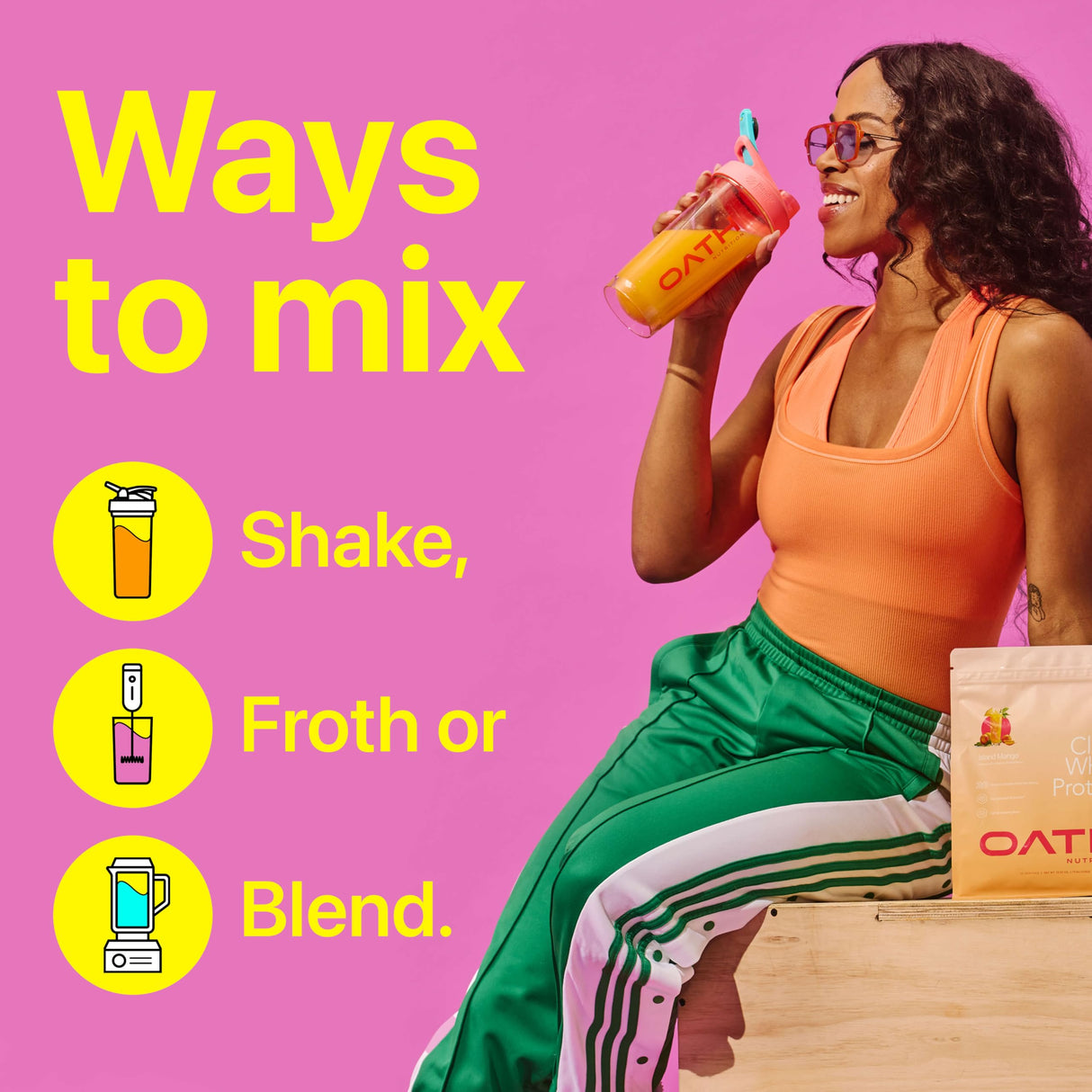 Oath Nutrition Clear Whey Isolate Protein Powder, Frosty Lemonade, 20g Complete Protein per Serving, No Added Sugar, Grass-Fed, 21 Servings