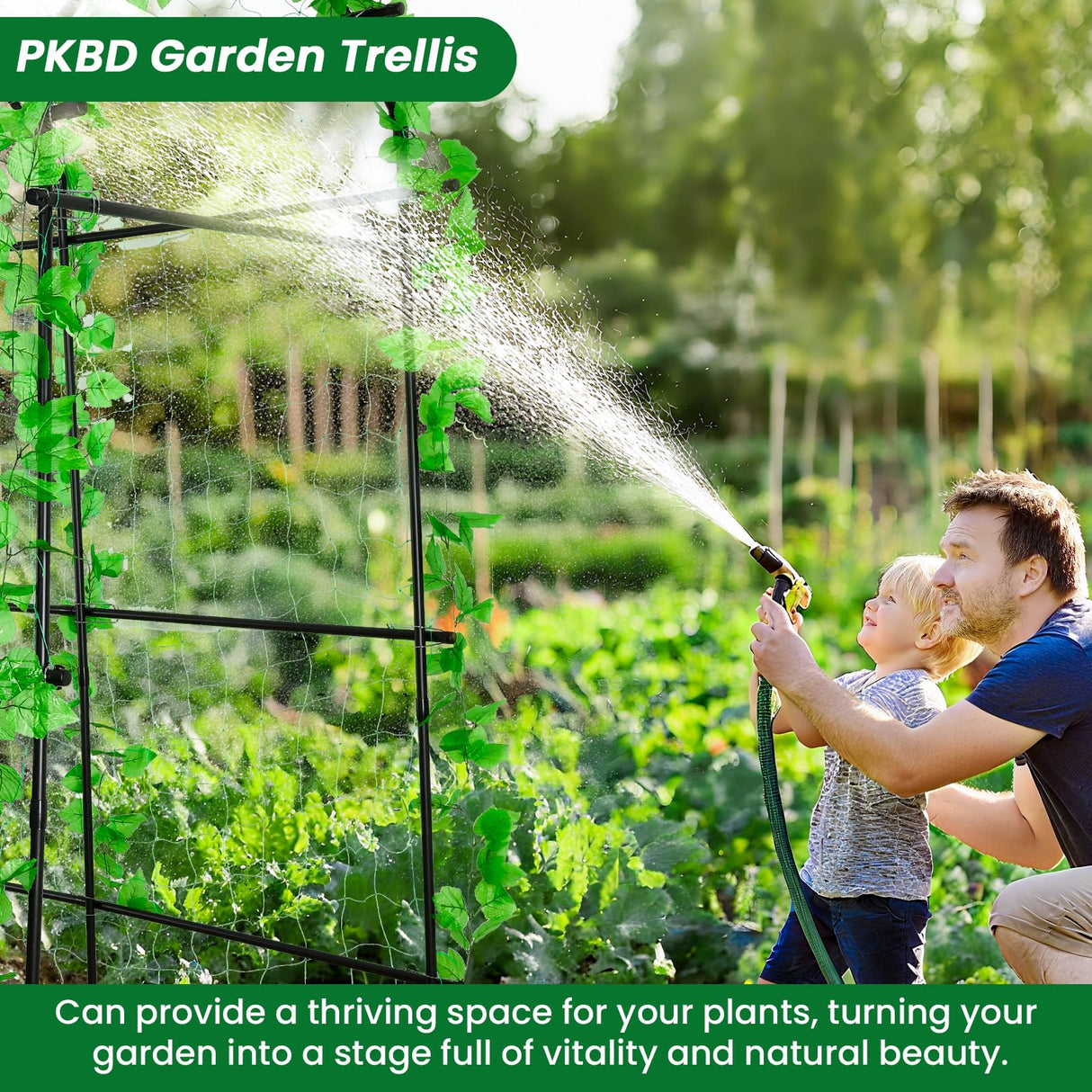 PKBD Tall Garden Arch Trellis for Climbing Plants Outdoor