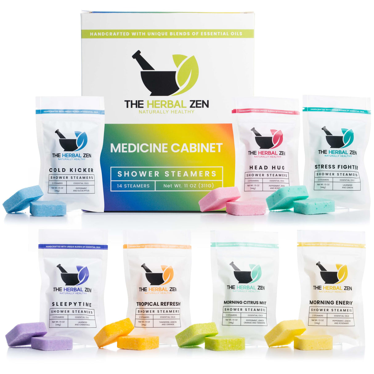 Shower Steamers Aromatherapy Tablets – Variety Pack - Shower Bombs Aromatherapy Made in USA – Self Care Gifts for Women and Men – Natural Essential Oils – Adult Christmas Stocking Stuffers (14 Pack)