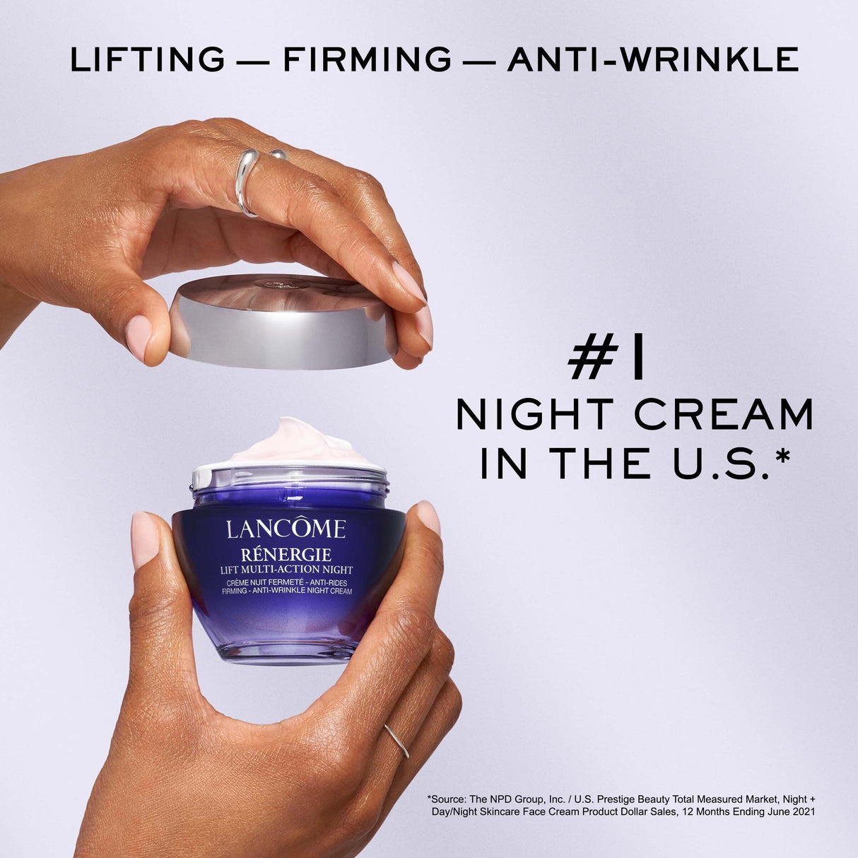 Lancôme Rénergie Multi-Action Night Cream - With Hyaluronic Acid - For Lifting & Firming, 1.7 Fl Oz