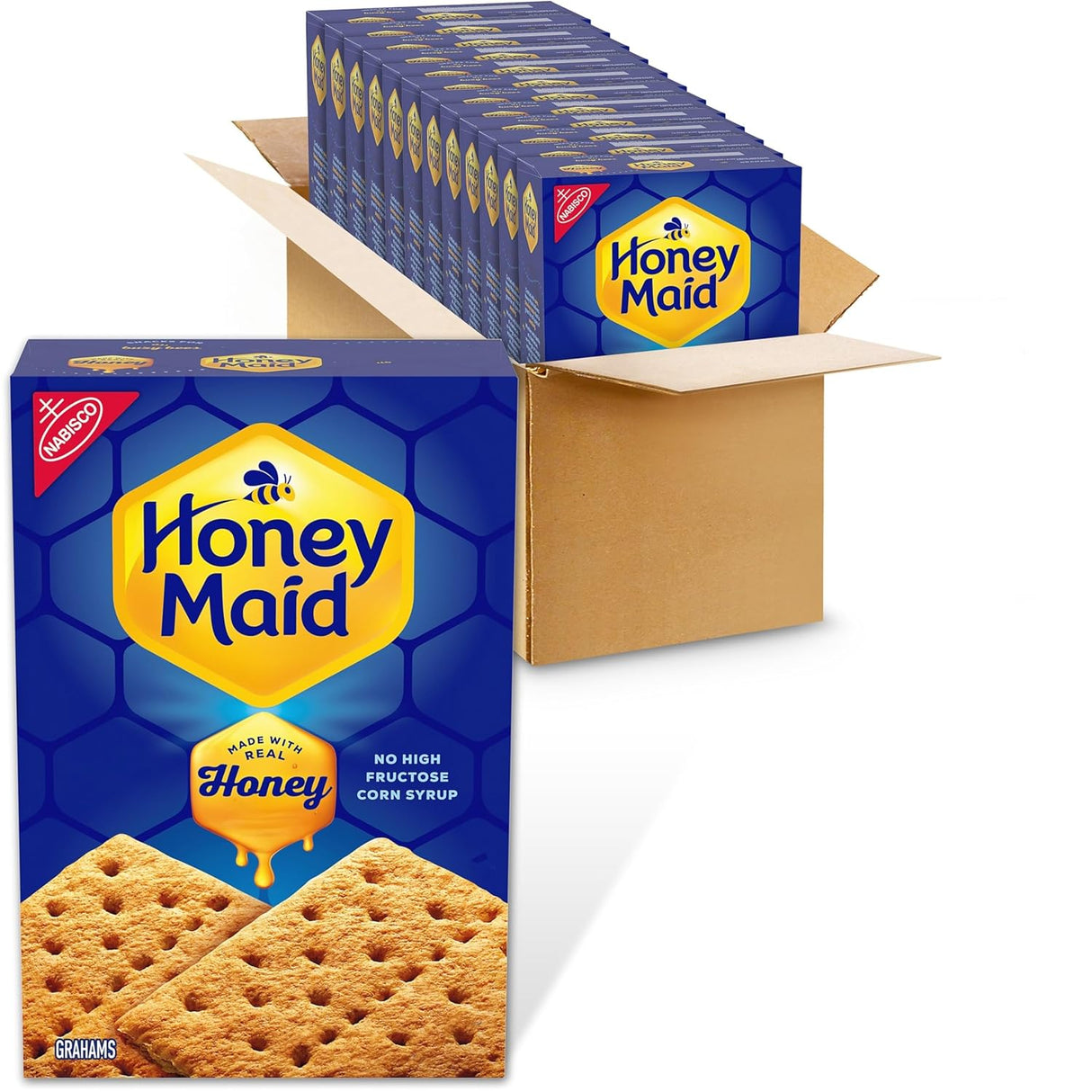 HONEY MAID Graham Crackers, Lunch Snacks, Bulk Snacks, 12 - 14.4oz Boxes
