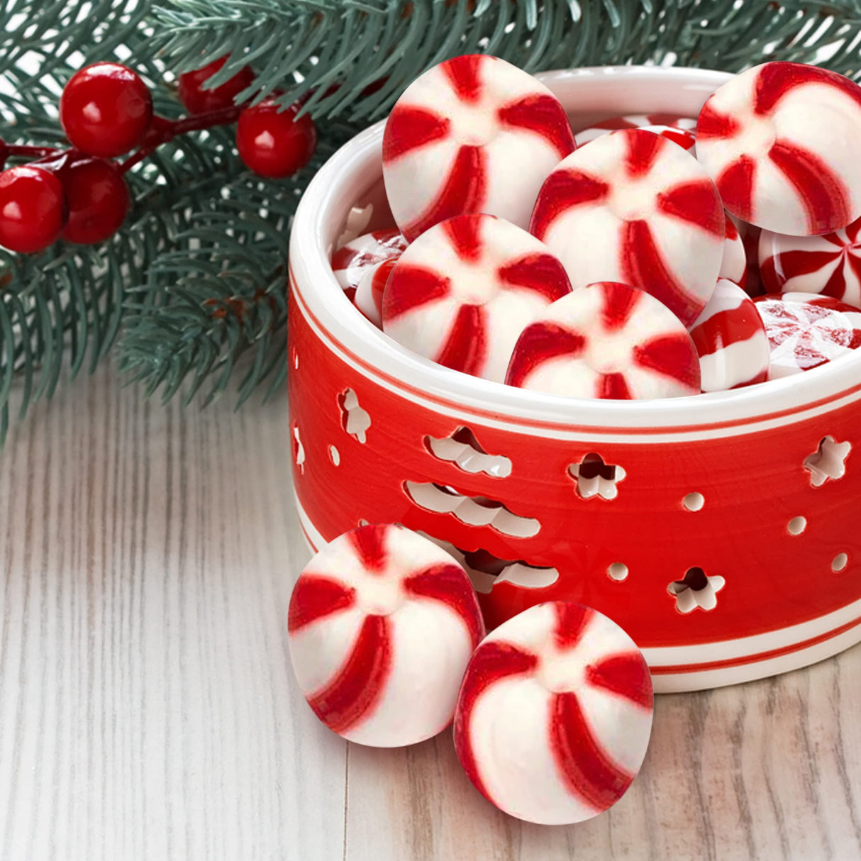 BobsSweet Stripes (1.8 Pound) Soft Peppermint Candy, Individually Wrapped Mint Candy, The Perfect Christmas Candy.