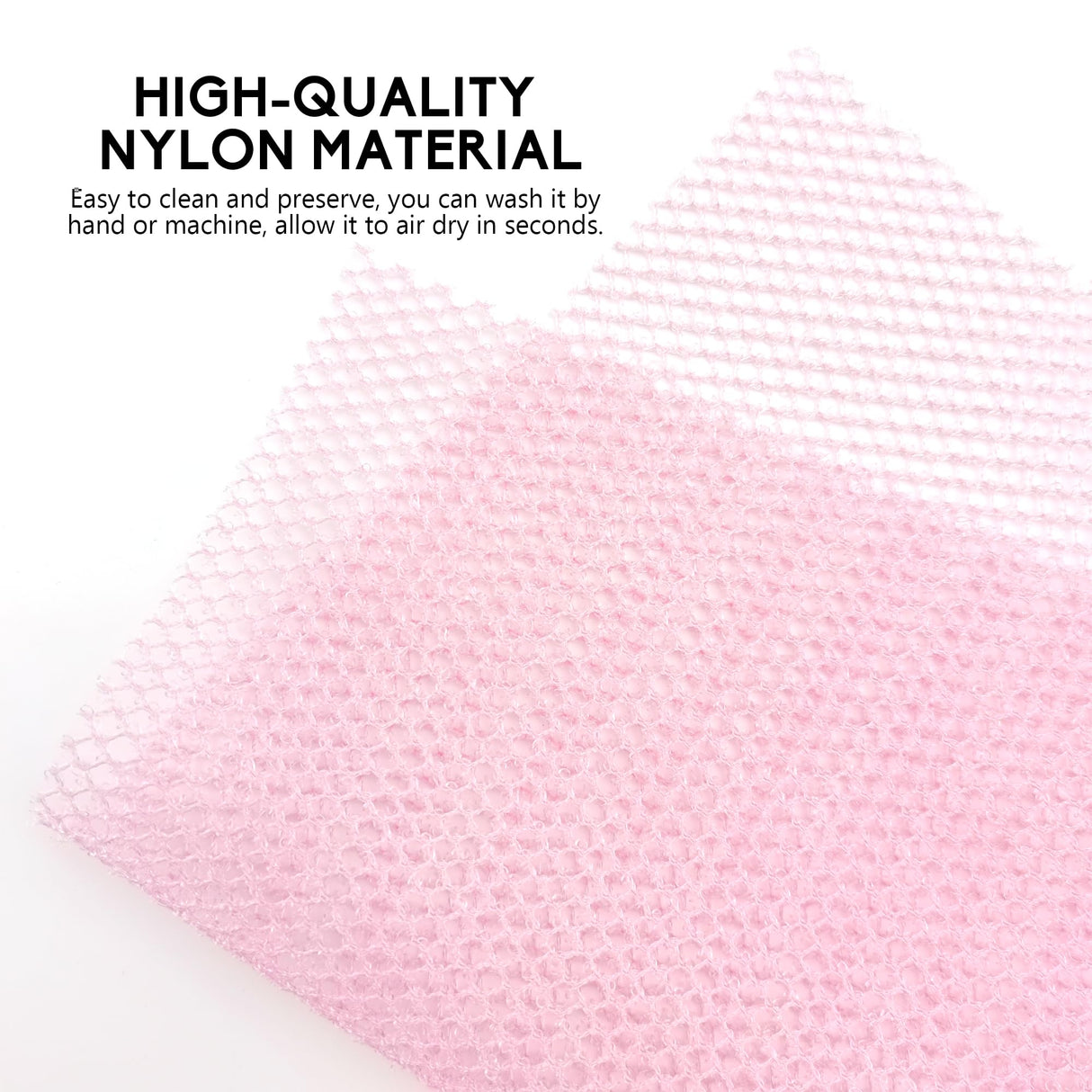 Quacc African Exfoliating Net Long Bath Net Sponge Nylon African Net Sponge Cloth for Daily Bath Shower (Pink)
