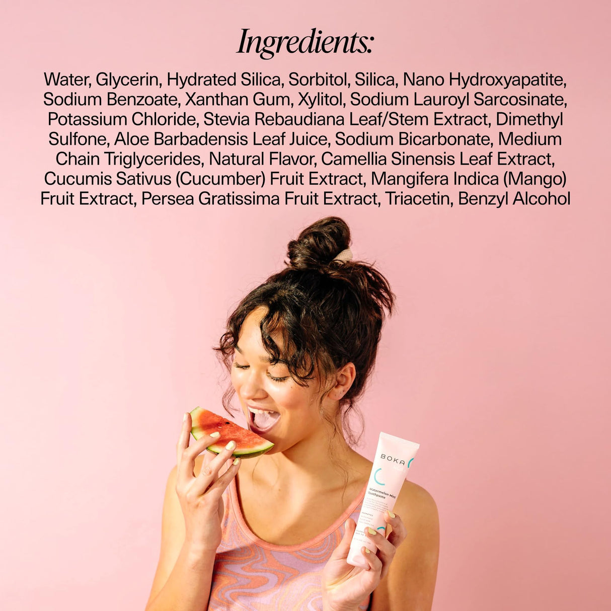 Boka Fluoride Free Toothpaste Nano Hydroxyapatite Toothpaste - Ela Mint, Orange Cream, Watermelon Mint Flavor, 4 oz 3Pk US Manufactured