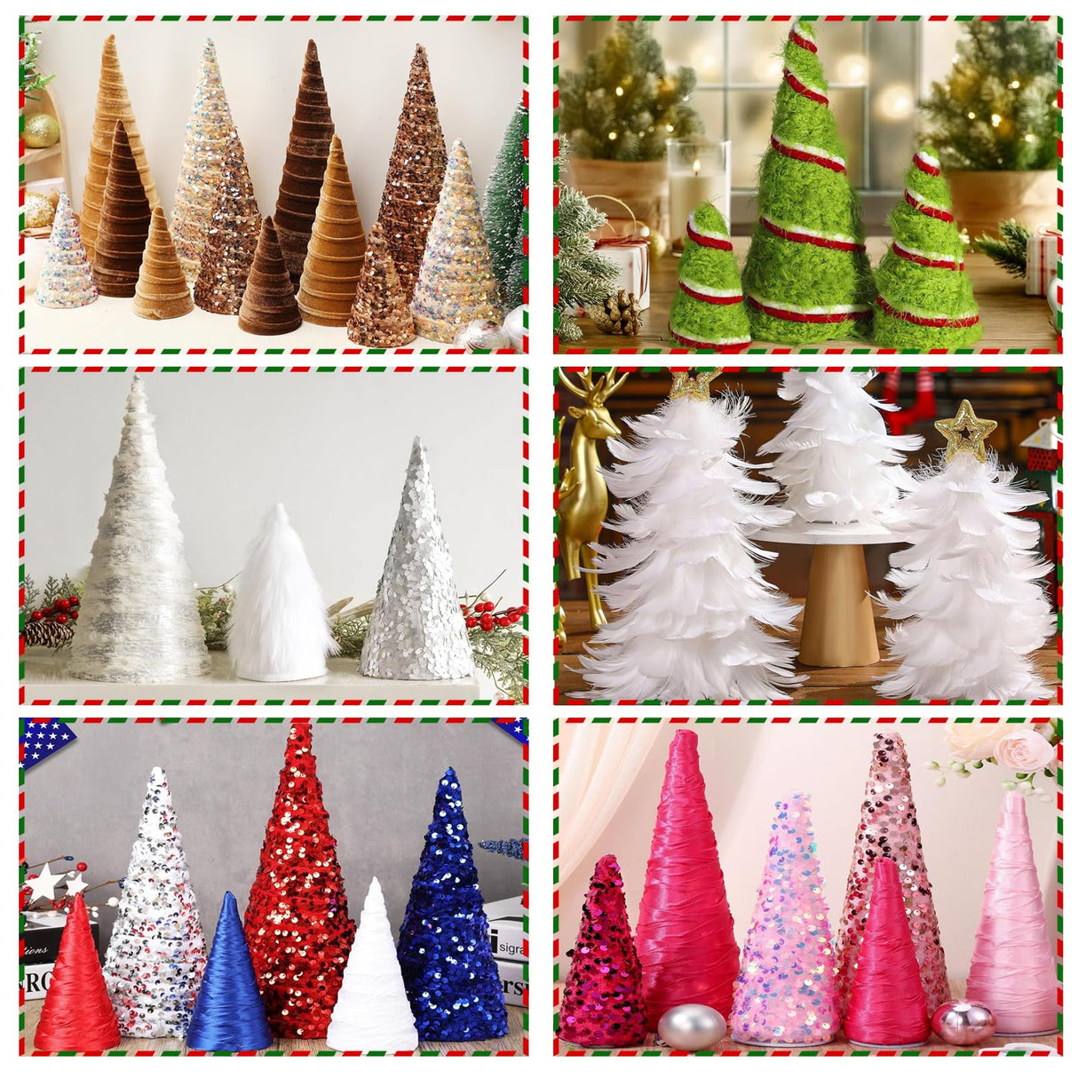 9 Pcs Paper Mache Cones Open Bottom 13.8x5 in, 10x4 in, 5.9x2.75 in, Extra Thick Cardboard Cones for Crafts Paper Cones for Christmas Gnomes Christmas Tree DIY Projects and Decorations