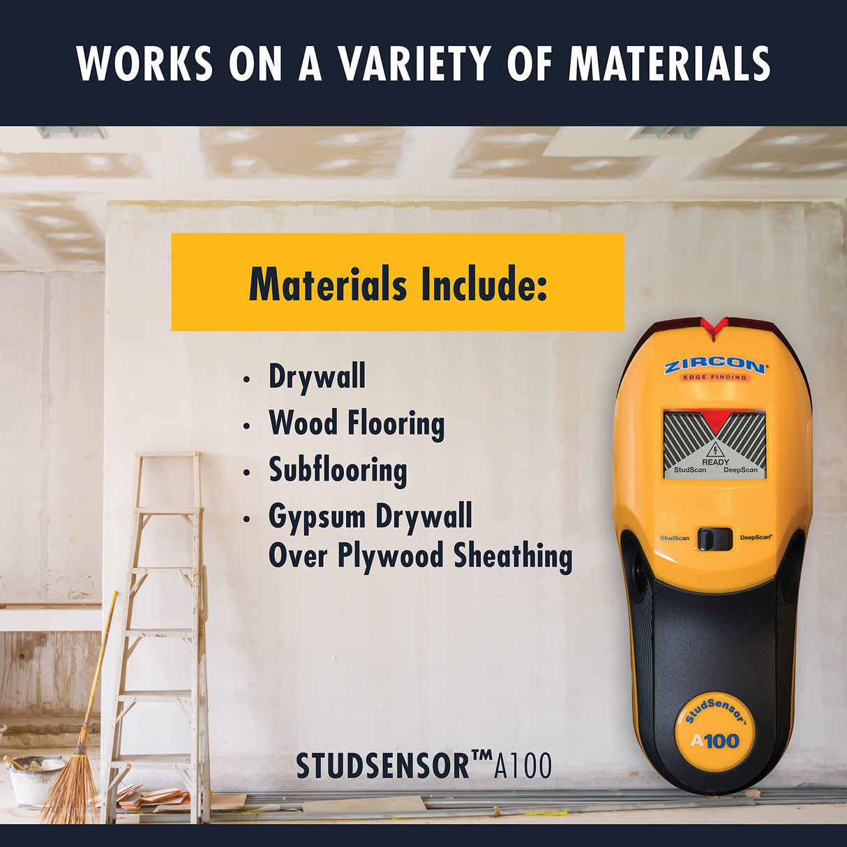 Zircon® StudSensor™ A100 Edge Finding Stud Finder Wall Scanner