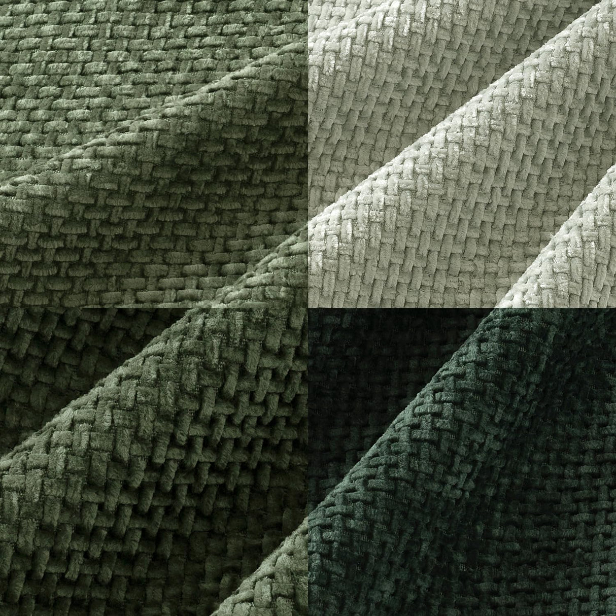 MIULEE Pack of 4 Christmas Couch Throw Pillow Covers 18x18 Inch Green Soft Decorative Chenille Pillow Covers Farmhouse Accent Cushion Covers for Boho Home Decor Sofa Bedroom Living Room