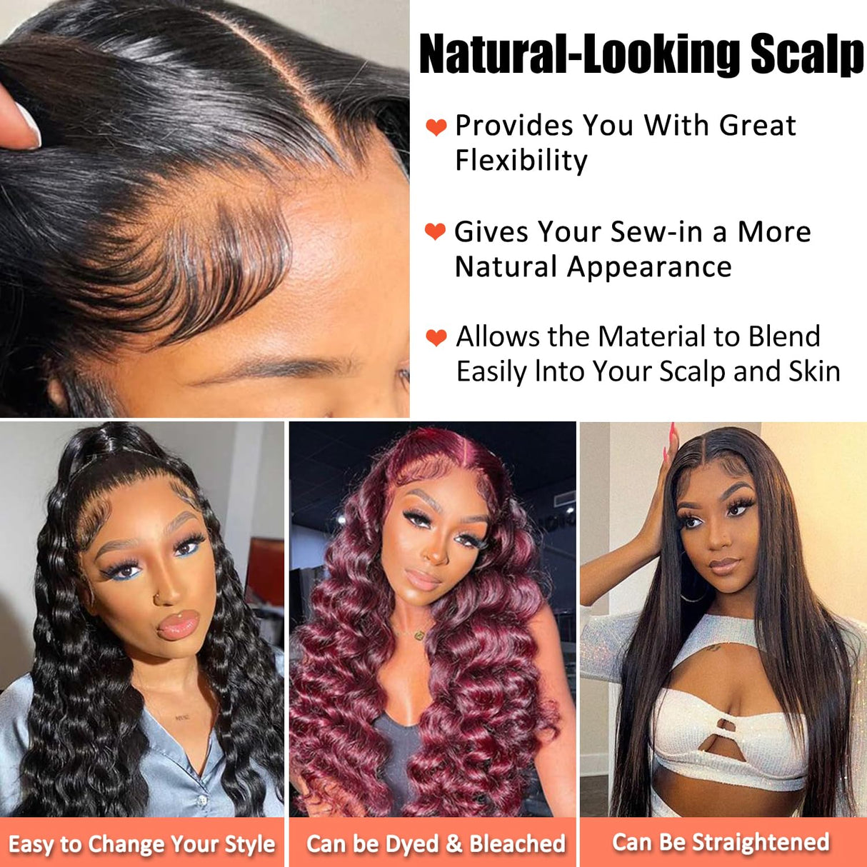 AAKJJ Deep Wave Lace Front Wigs Human Hair 13x4, Raw Human Hair, All-Day Comfort Glueless Pre-Plucked Hairline with Baby Hair, for Women, 200 Density, Natural Color 22 Inch