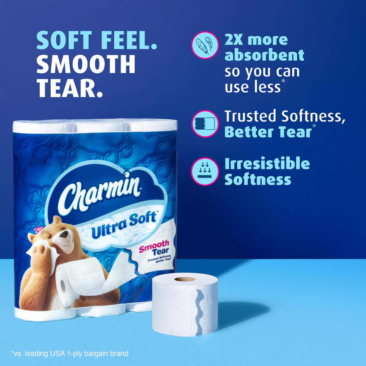 Charmin Ultra Soft Toilet Paper, 18 Mega XL Rolls = 108 Regular Rolls