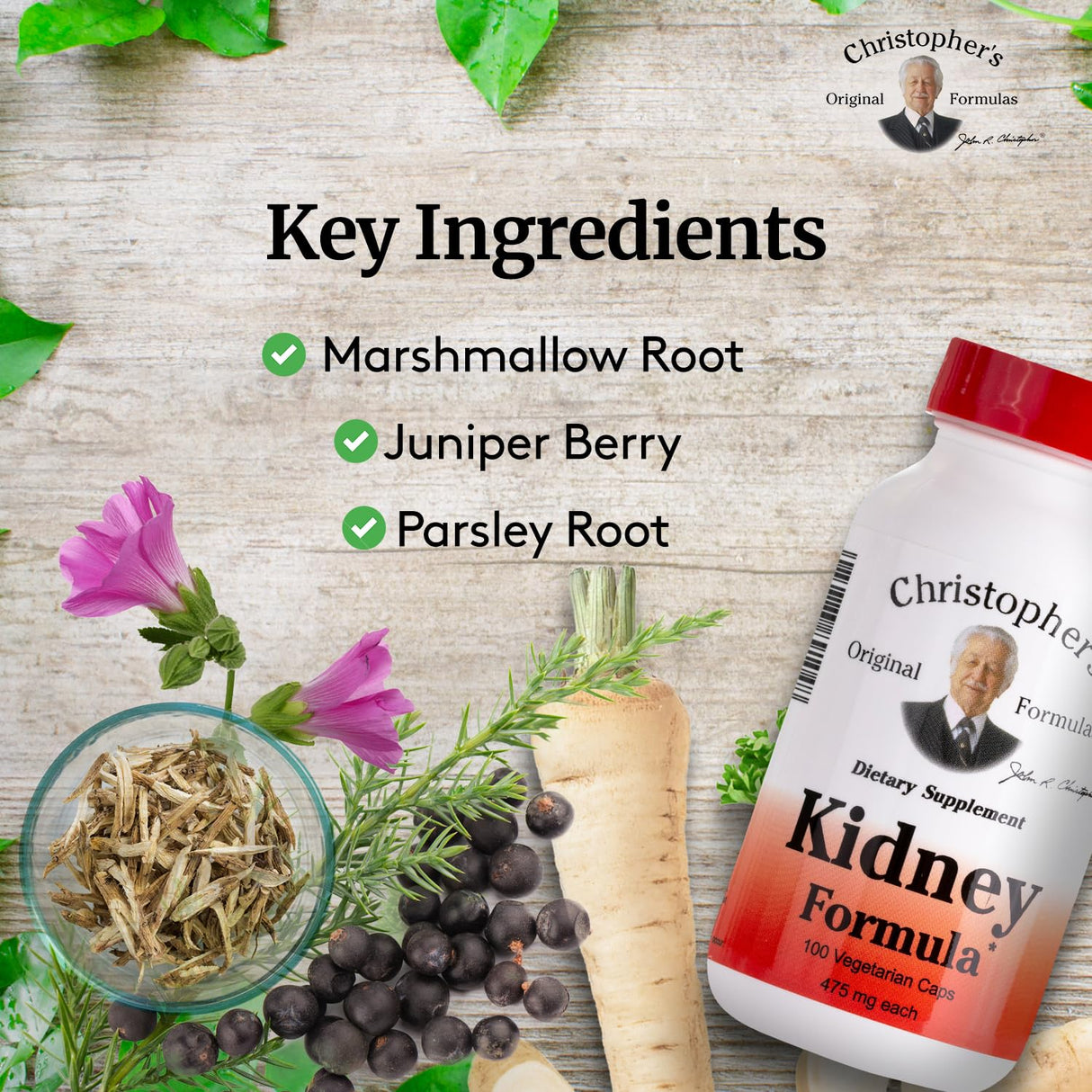Christopher's Original Formulas Kidney Formula - Kidney Cleanse Detox & Repair Formula - Herbal Blend for Kidney Support